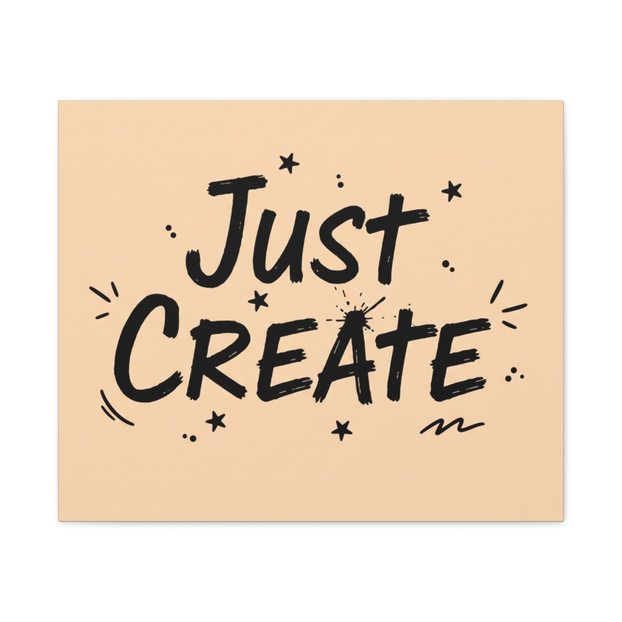 Just Create marker scribble art Canvas | Handwritten marker aesthetic
