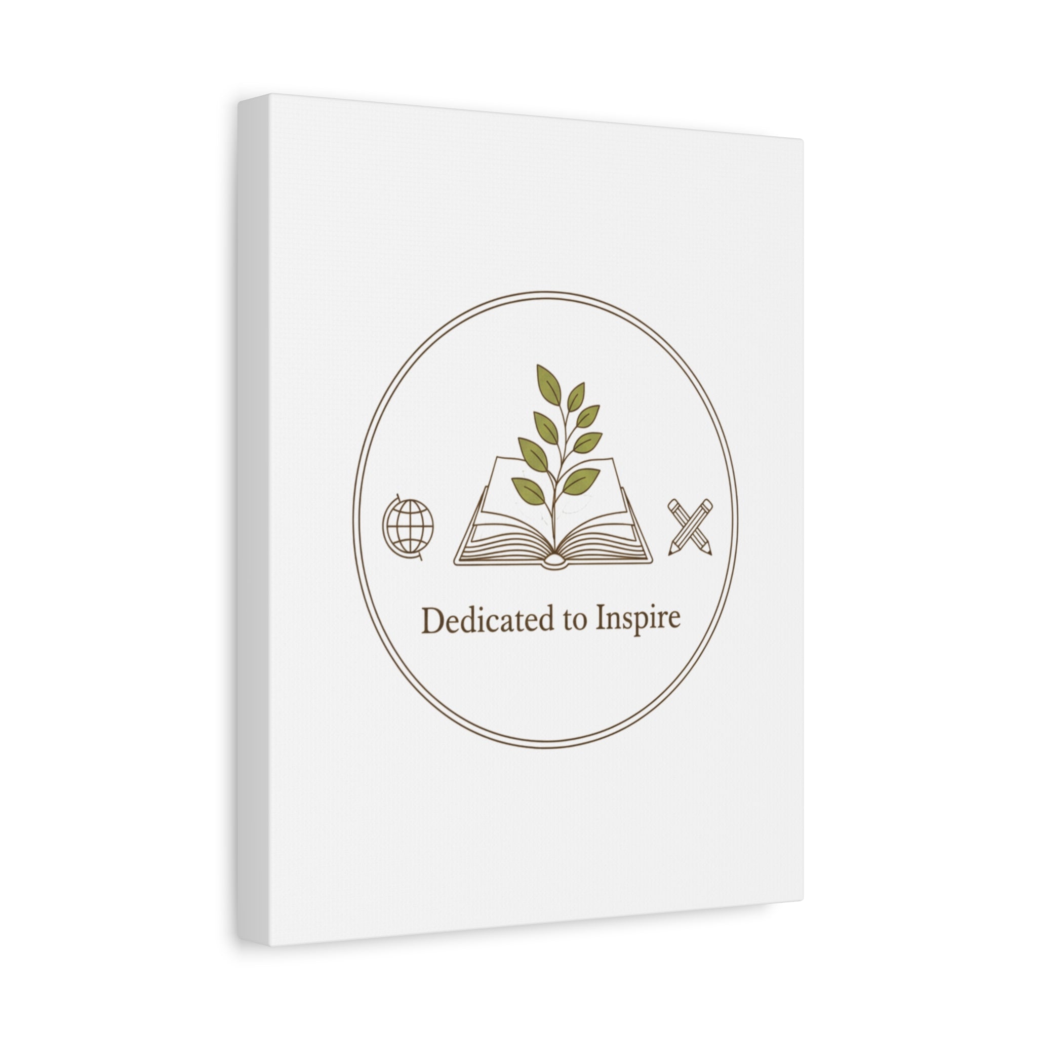 Dedicated to Inspire Canvas | Minimalist Teacher Decor, Educator Pride
