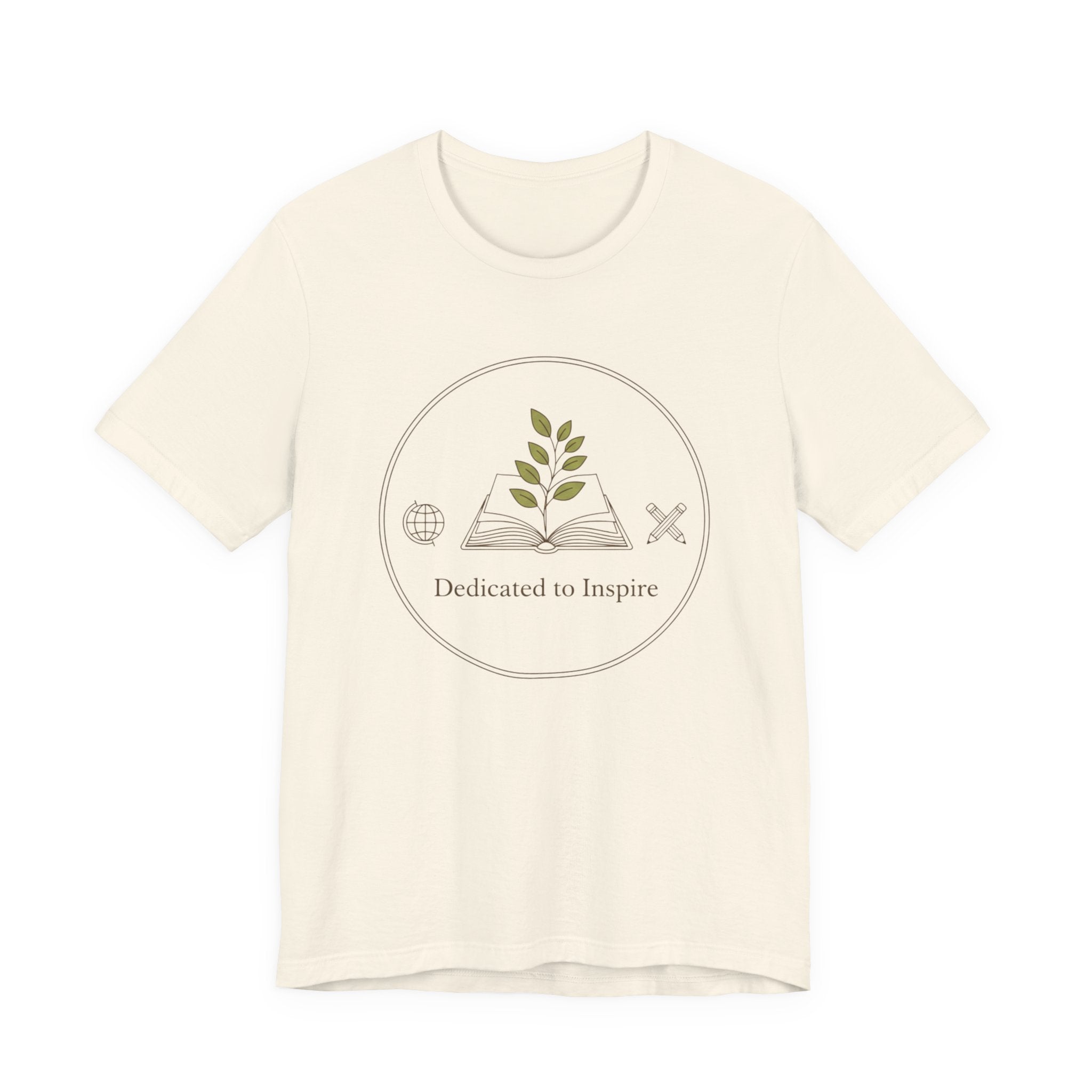 Dedicated to Inspire Tee | modern teacher shirt, minimalist educator pride