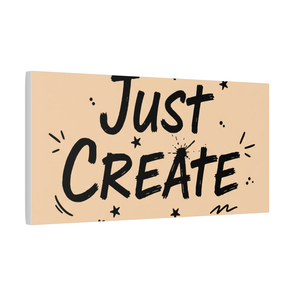 Just Create marker scribble art Canvas | Handwritten marker aesthetic