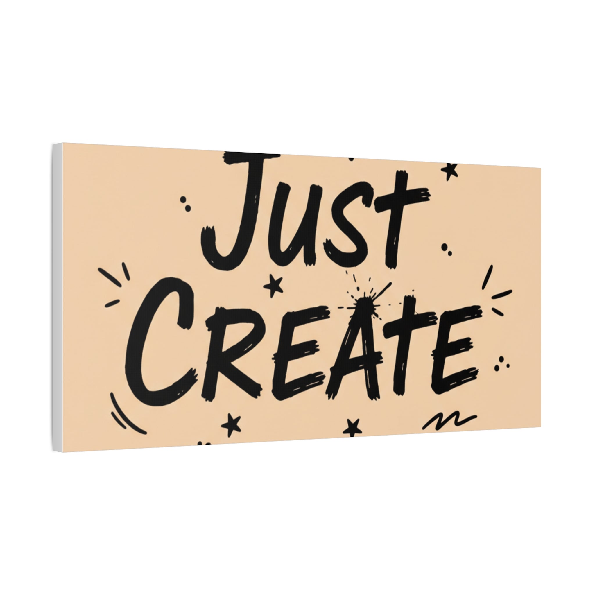 Just Create marker scribble art Canvas | Handwritten marker aesthetic