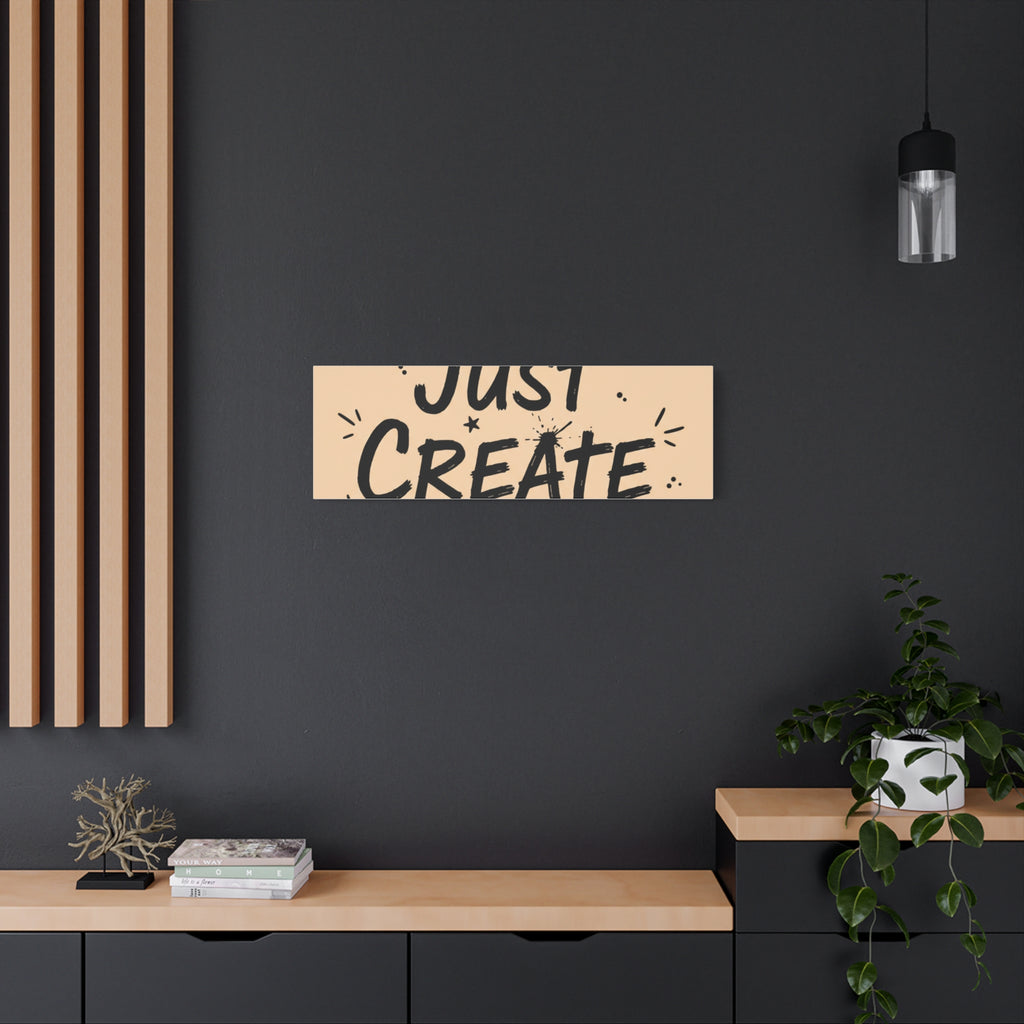 Just Create marker scribble art Canvas | Handwritten marker aesthetic