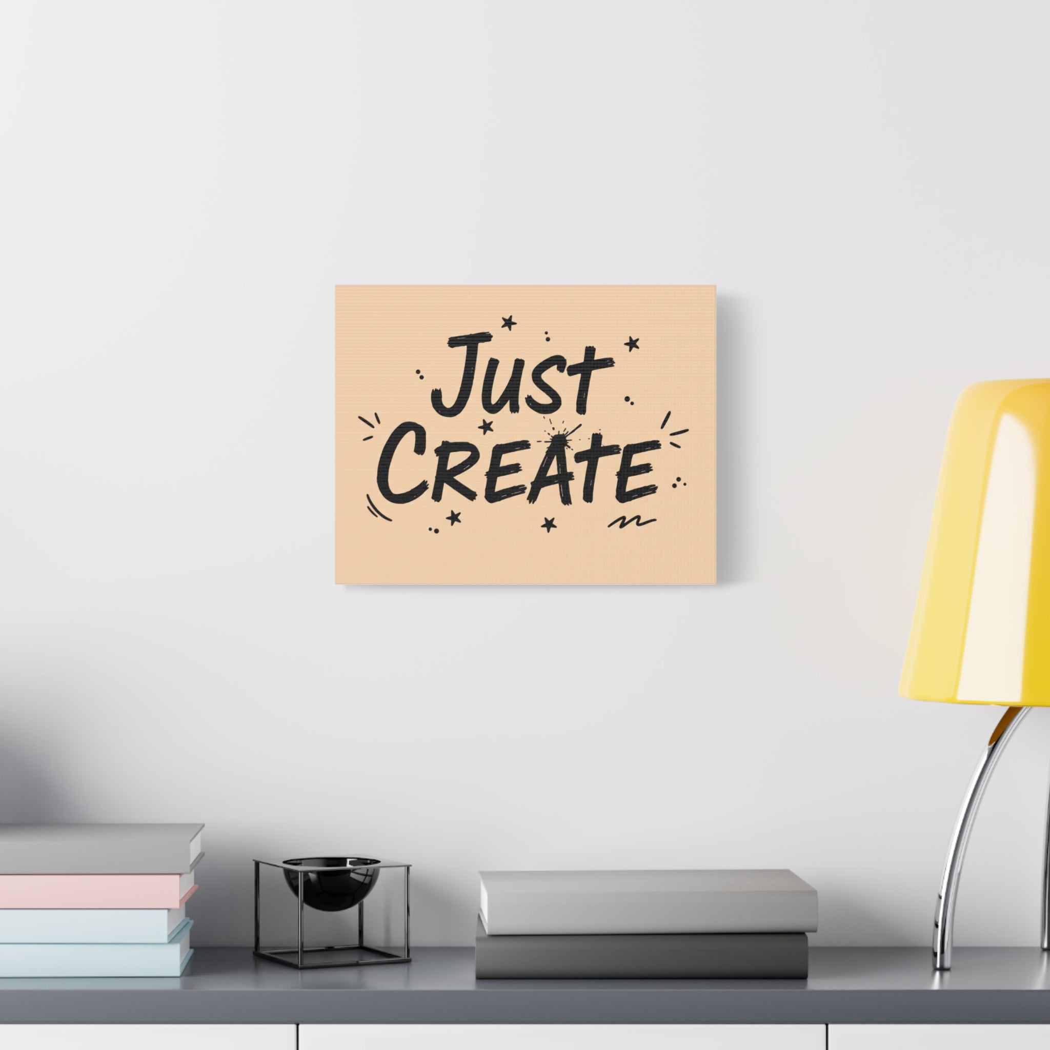 Just Create marker scribble art Canvas | Handwritten marker aesthetic