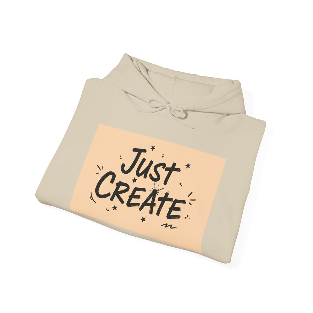 Just Create handwritten marker hoodie | doodle quote, marker scribble design