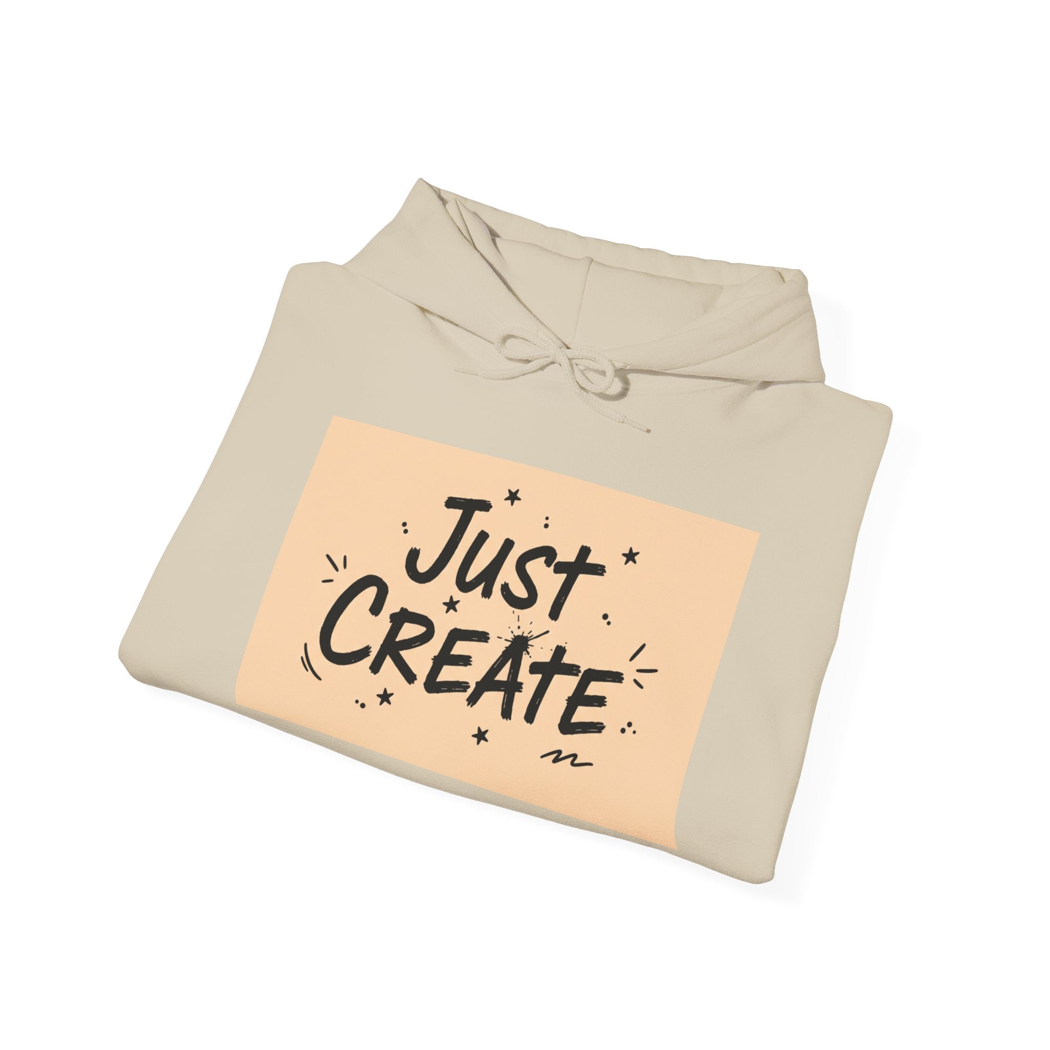 Just Create handwritten marker hoodie | doodle quote, marker scribble design