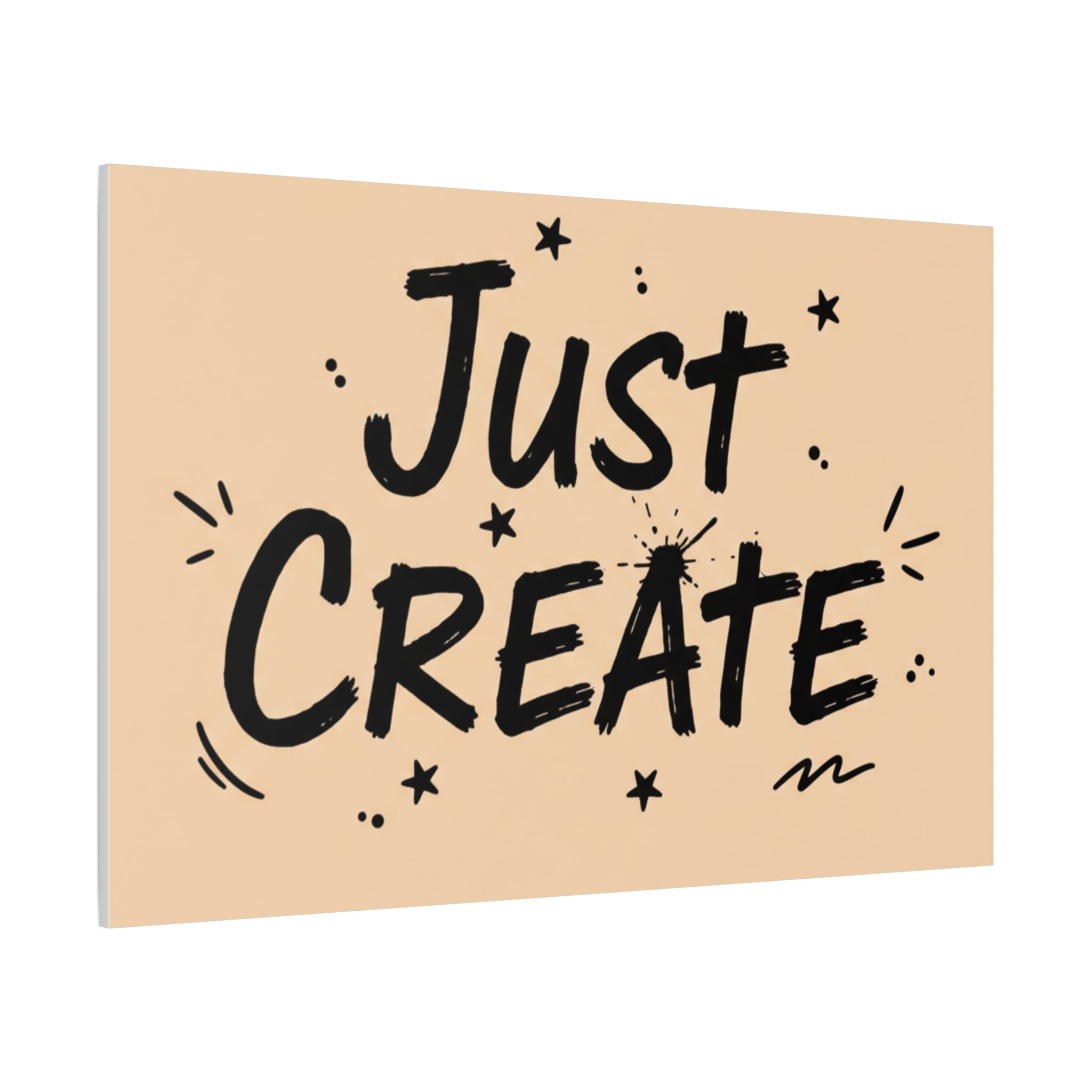 Just Create marker scribble art Canvas | Handwritten marker aesthetic