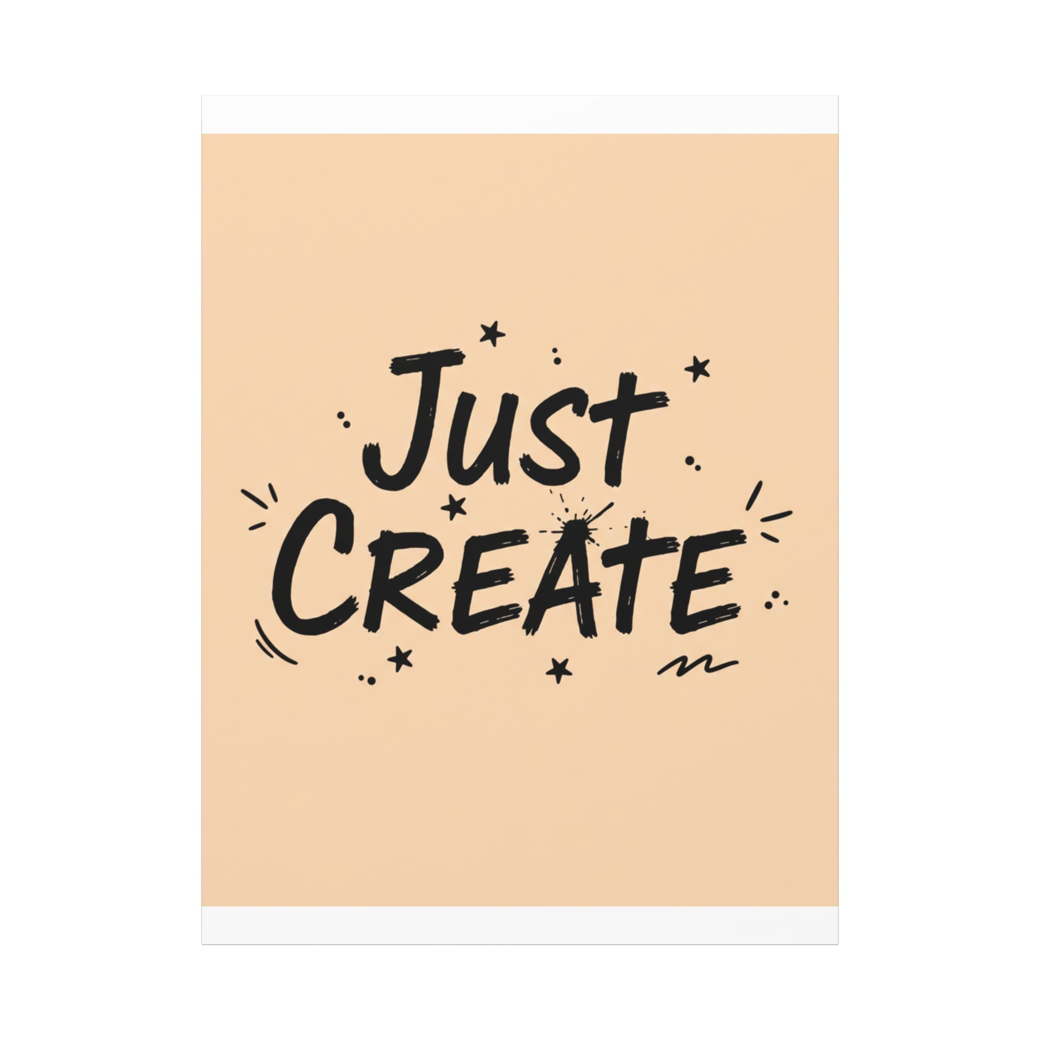 Just Create marker scribble art Canvas | Handwritten marker aesthetic