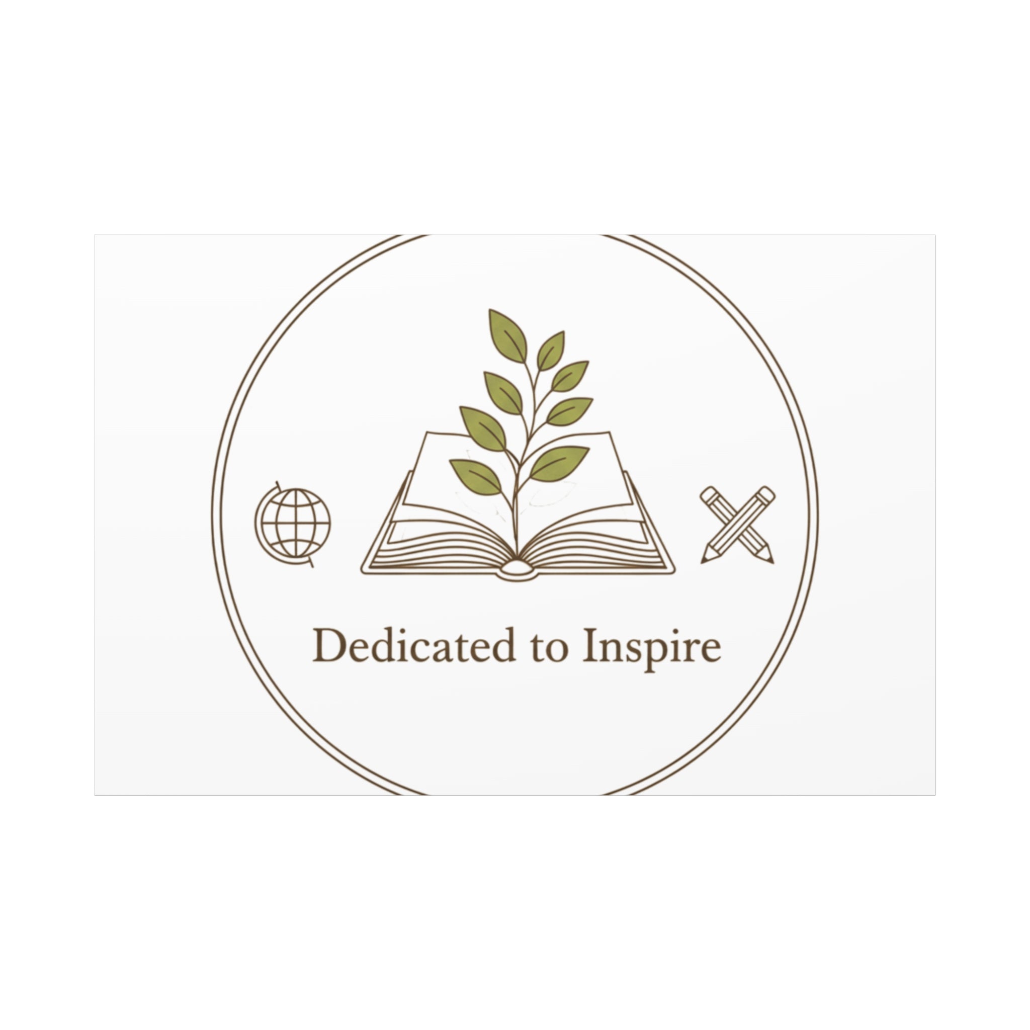 Dedicated to Inspire Canvas | Minimalist Teacher Decor, Educator Pride