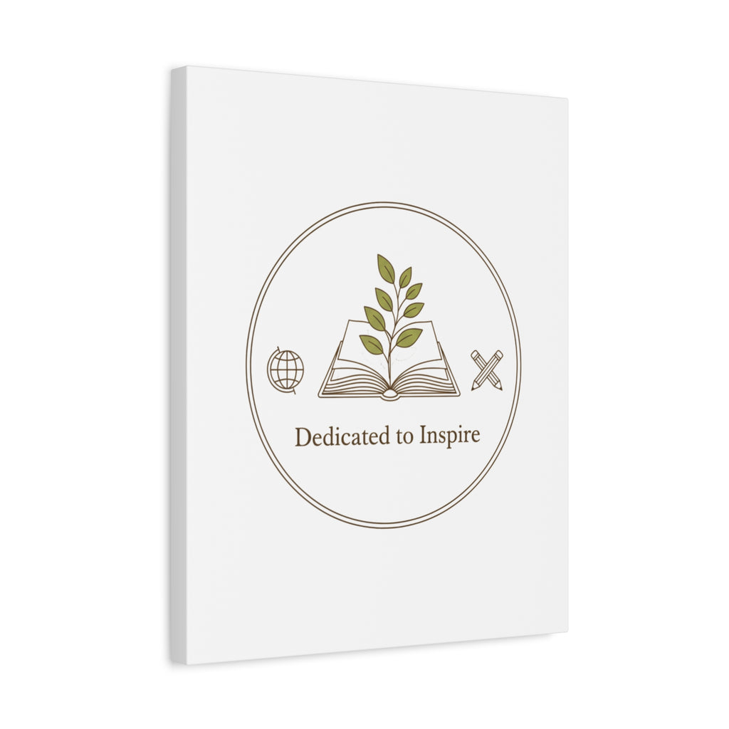 Dedicated to Inspire Canvas | Minimalist Teacher Decor, Educator Pride