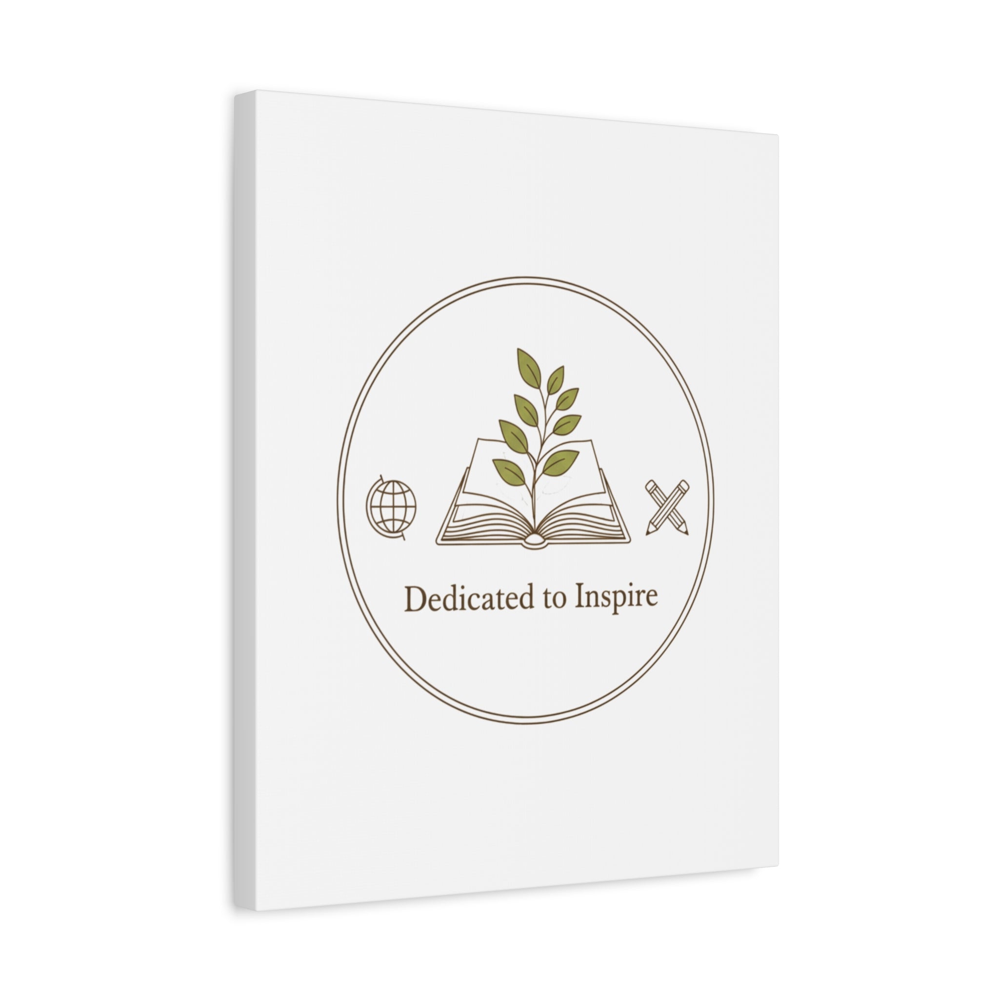 Dedicated to Inspire Canvas | Minimalist Teacher Decor, Educator Pride