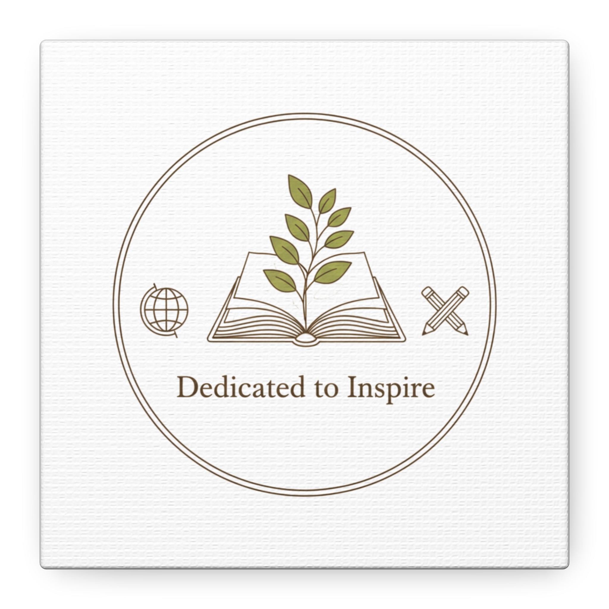 Dedicated to Inspire Canvas | Minimalist Teacher Decor, Educator Pride