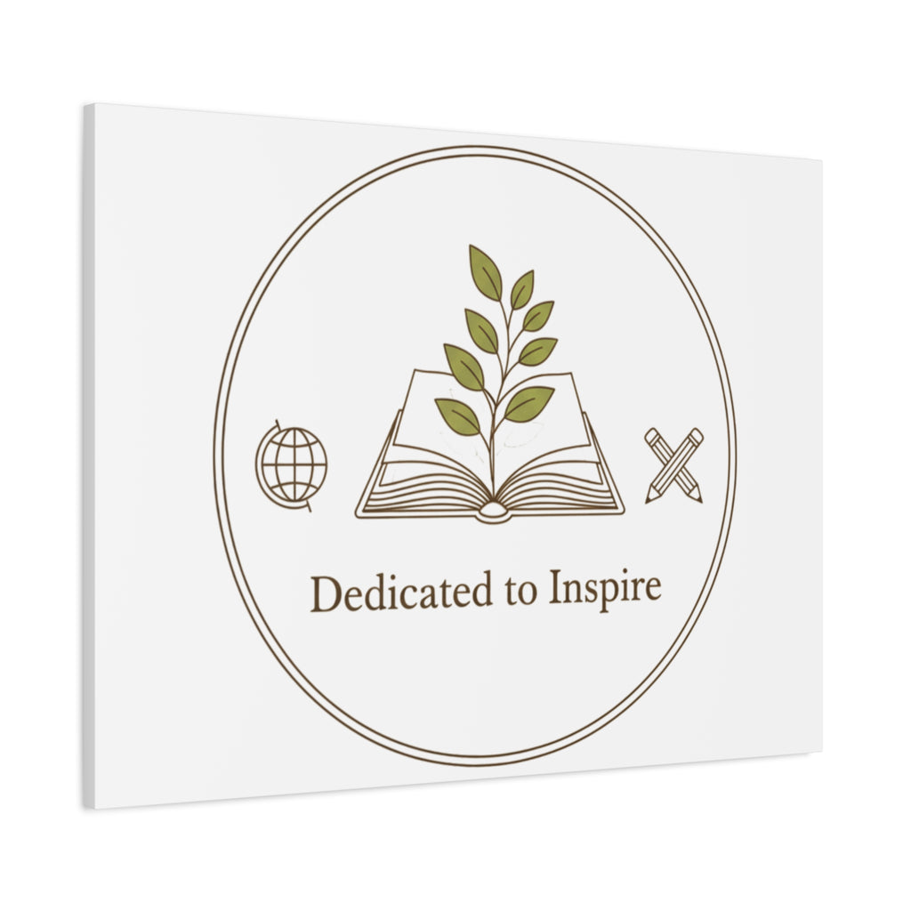 Dedicated to Inspire Canvas | Minimalist Teacher Decor, Educator Pride