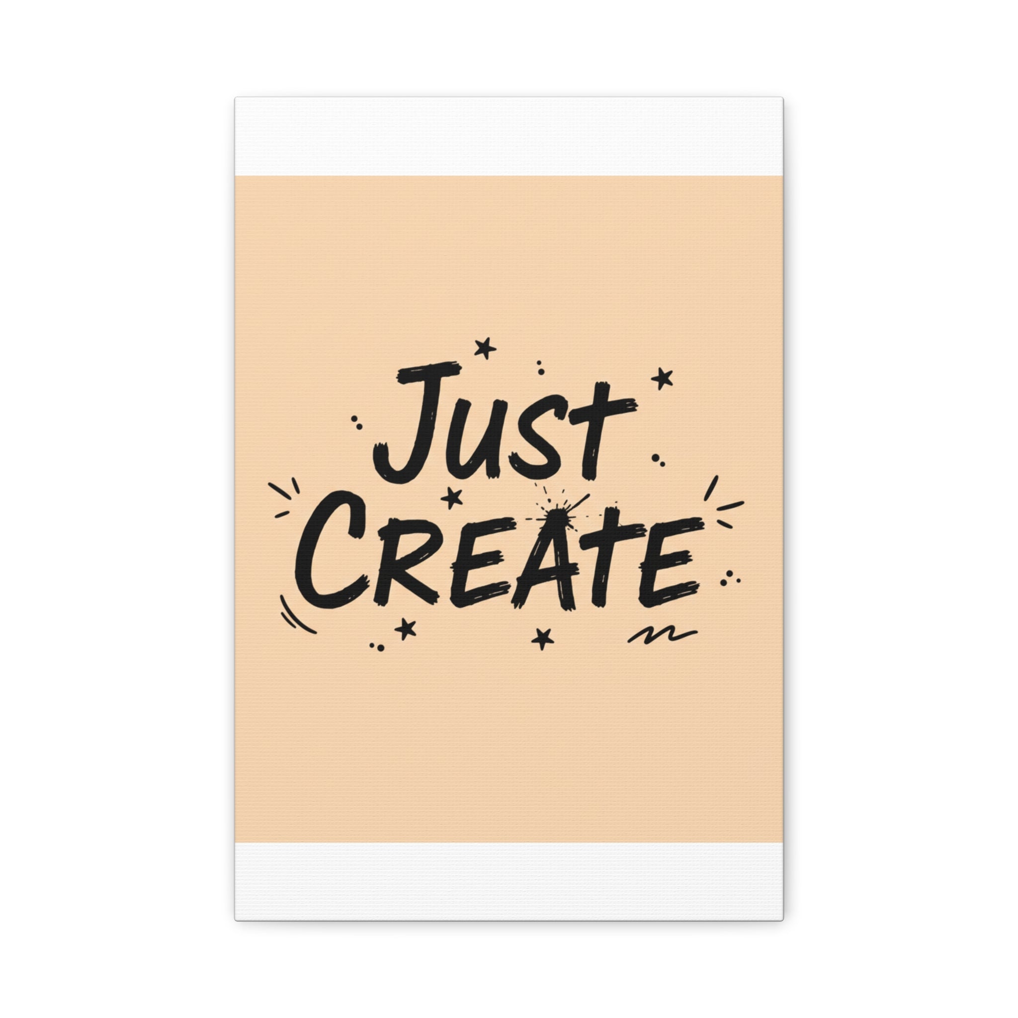 Just Create marker scribble art Canvas | Handwritten marker aesthetic