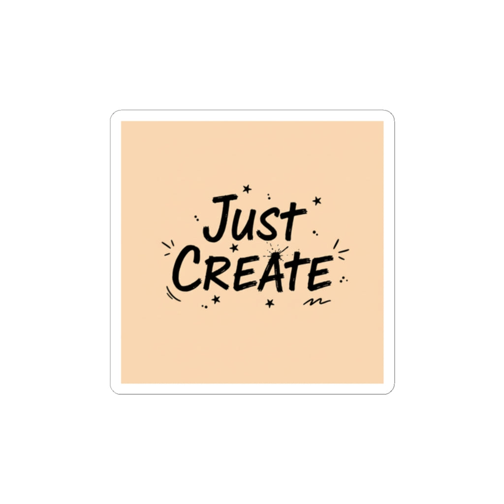 Just Create sticker | handwritten marker aesthetic, doodle scribble design