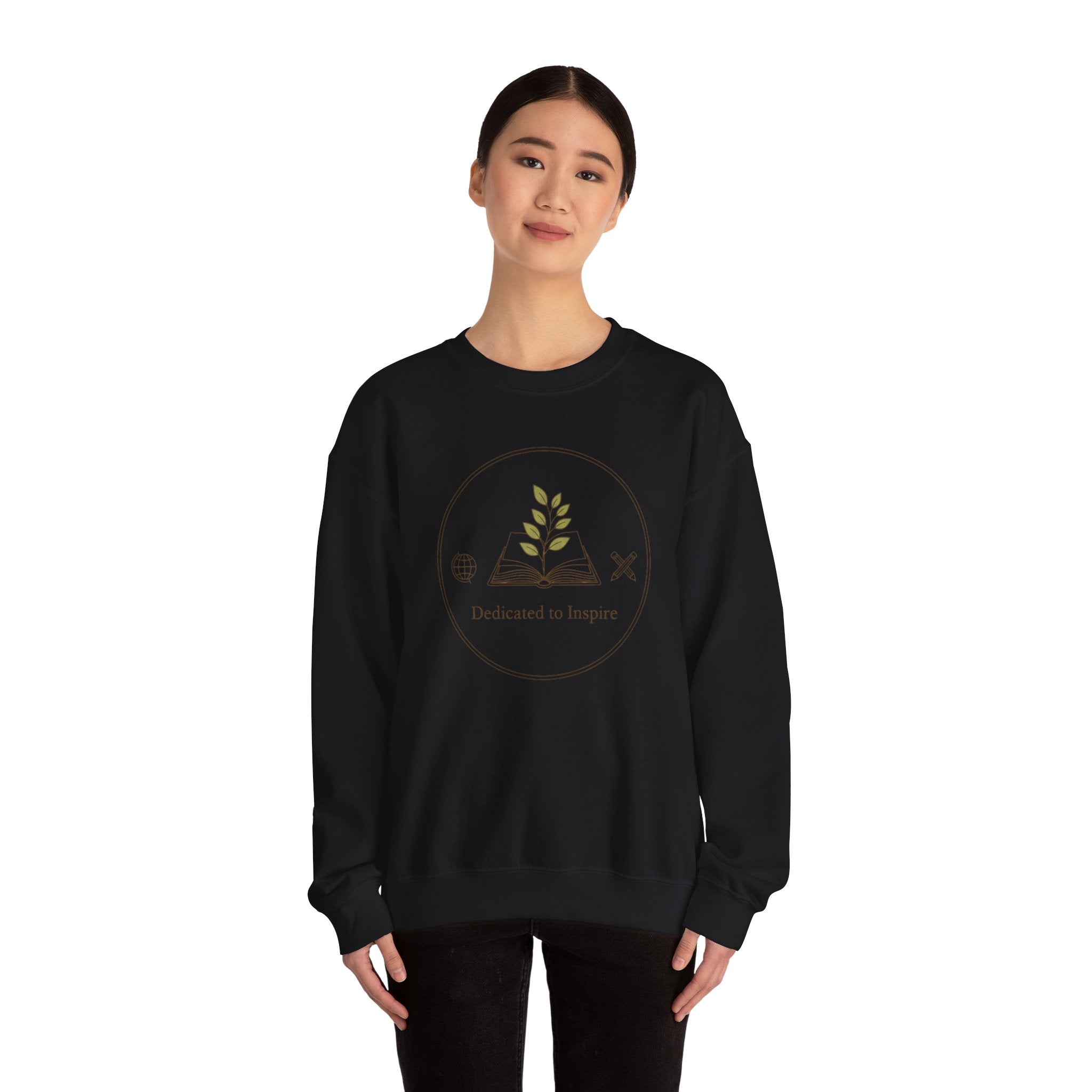 Dedicated to Inspire Sweatshirt | modern teacher, educator pride