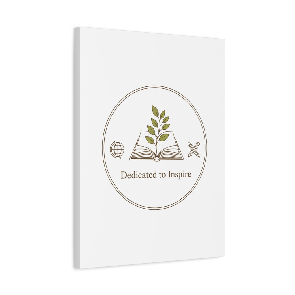 Dedicated to Inspire Canvas | Minimalist Teacher Decor, Educator Pride