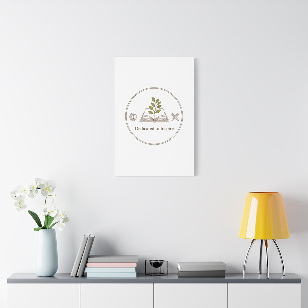 Dedicated to Inspire Canvas | Minimalist Teacher Decor, Educator Pride