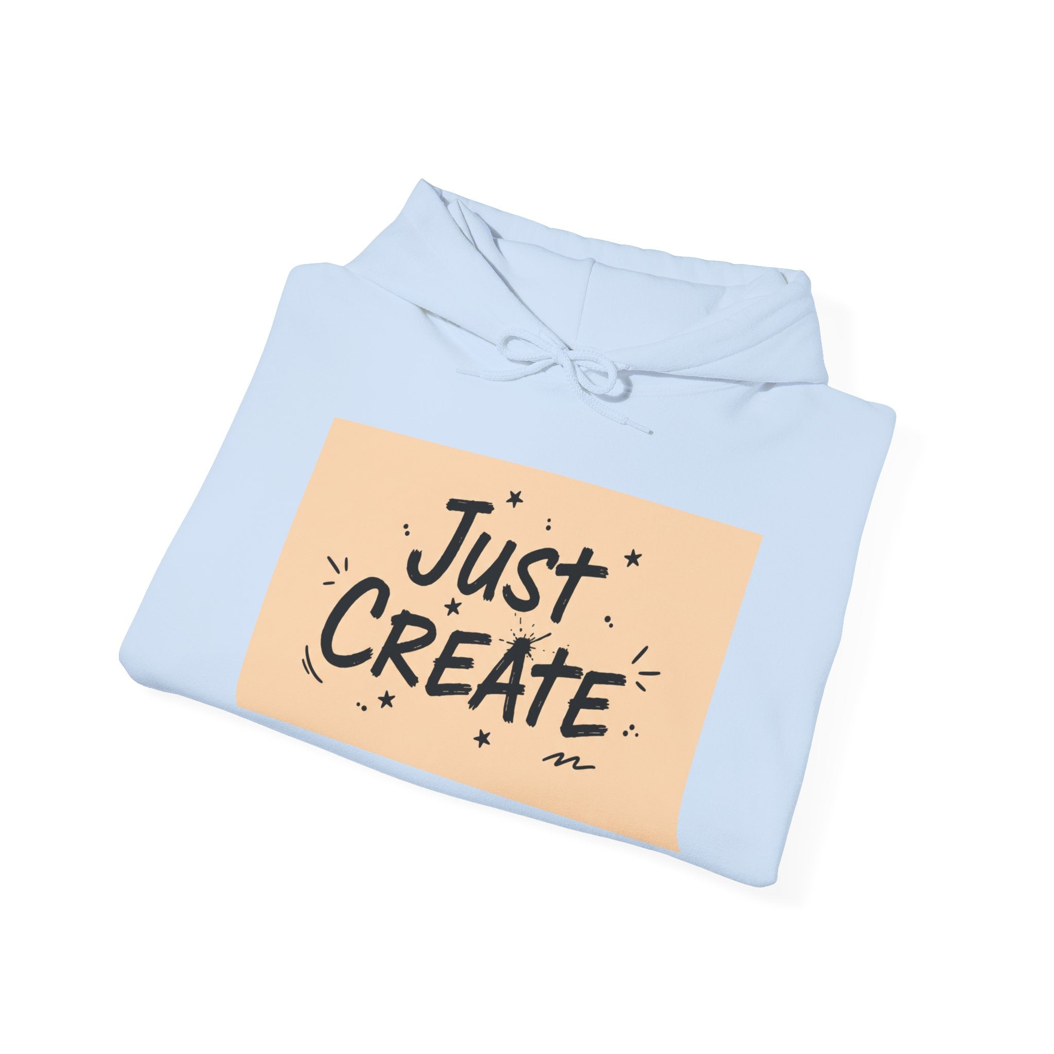 Just Create handwritten marker hoodie | doodle quote, marker scribble design