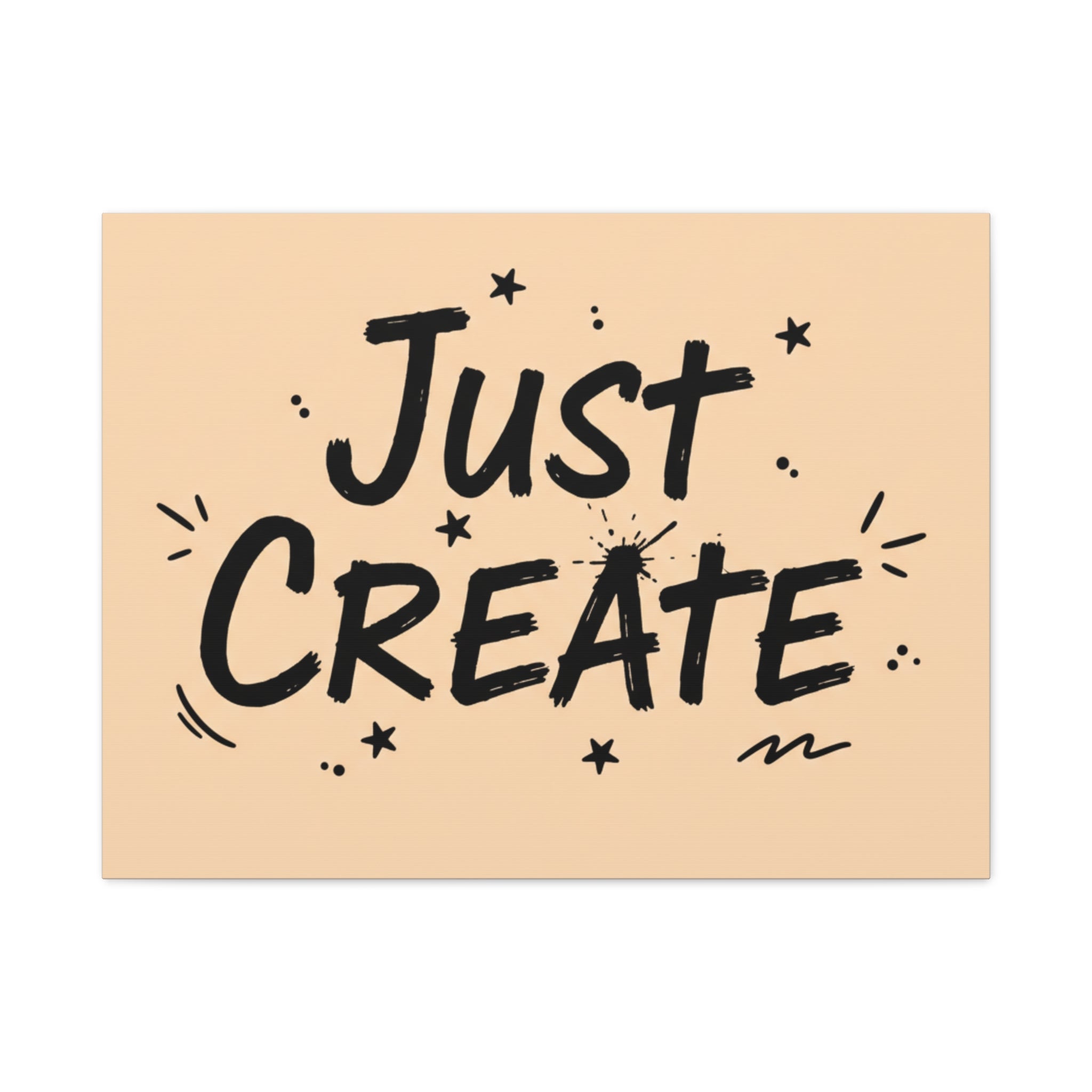 Just Create marker scribble art Canvas | Handwritten marker aesthetic