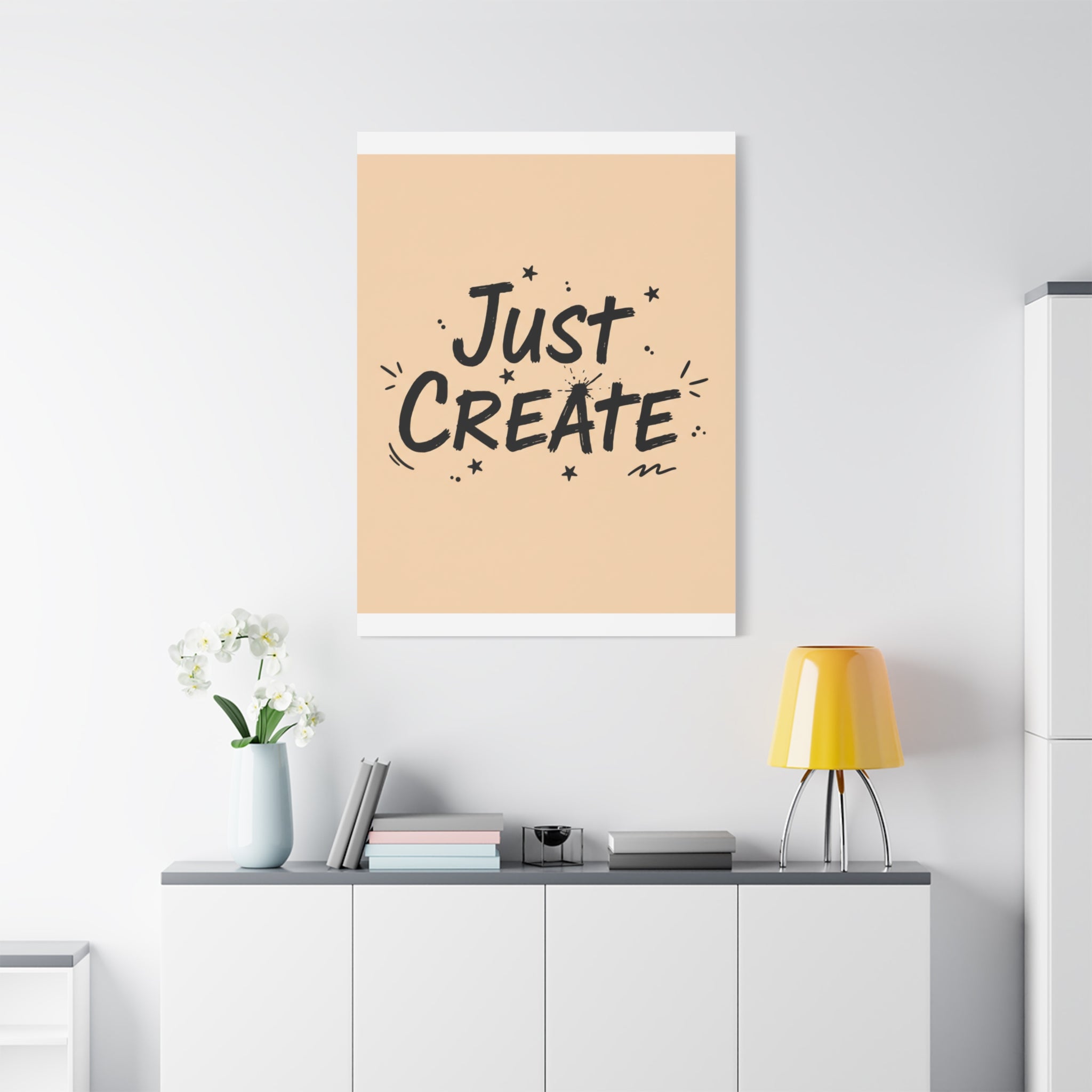 Just Create marker scribble art Canvas | Handwritten marker aesthetic