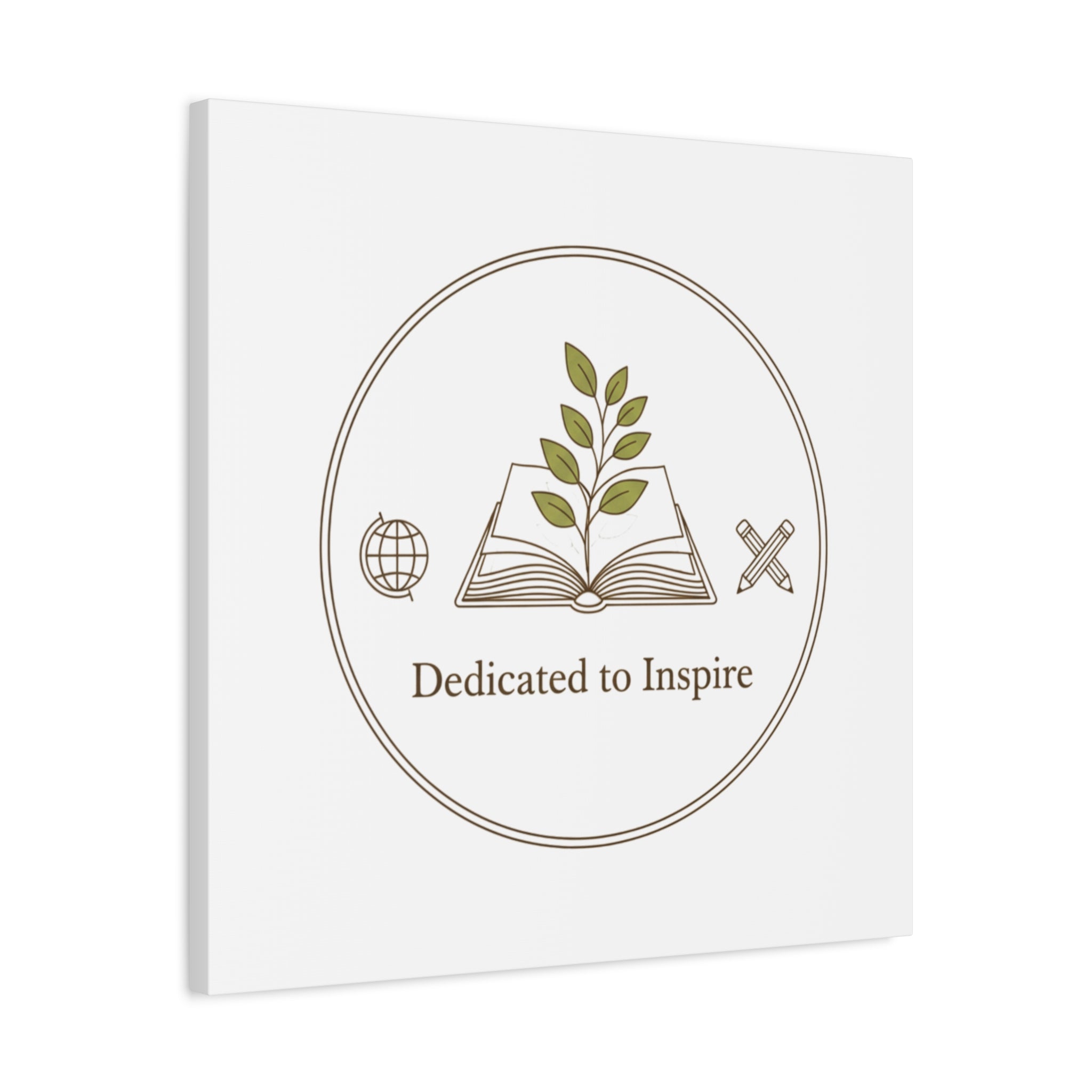 Dedicated to Inspire Canvas | Minimalist Teacher Decor, Educator Pride