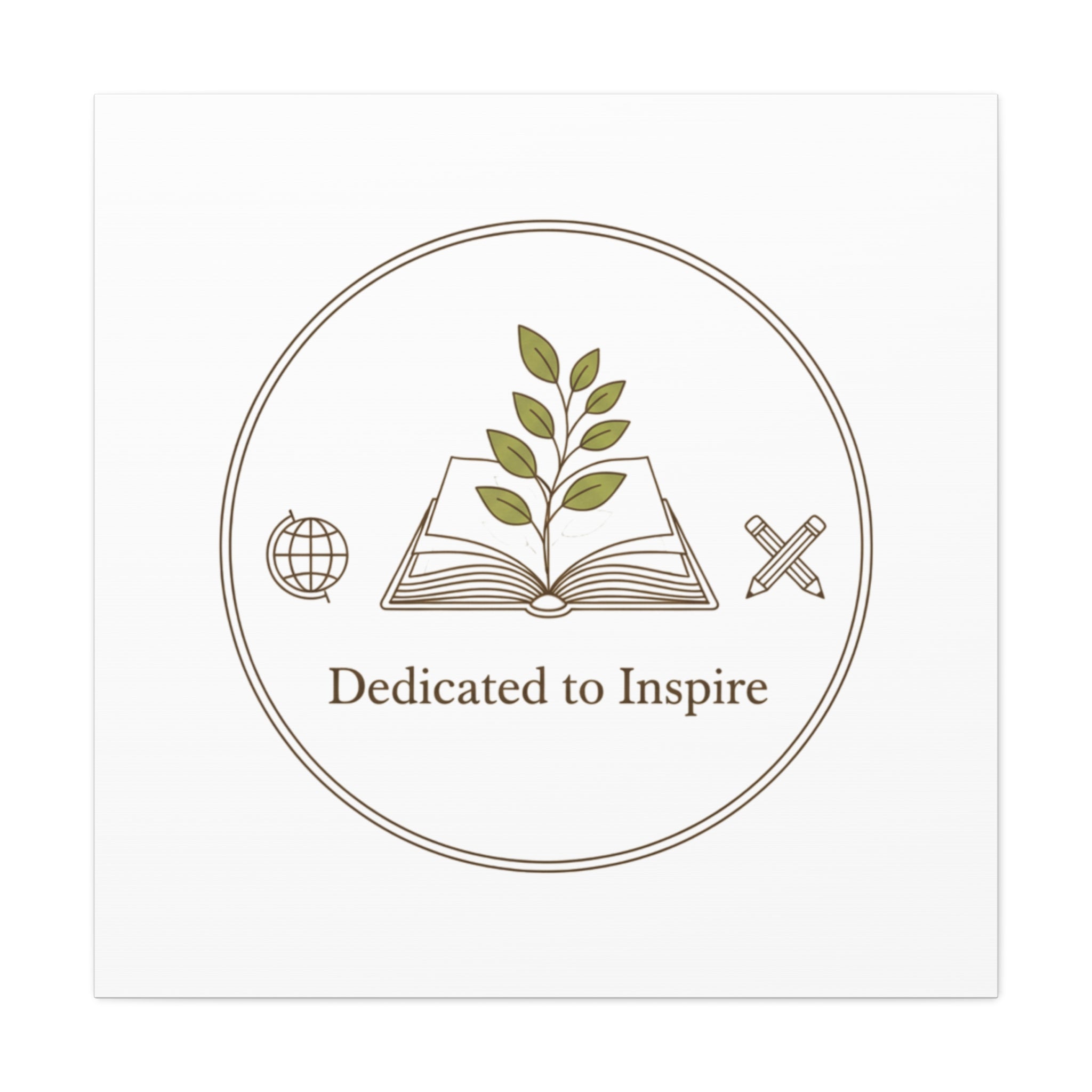 Dedicated to Inspire Canvas | Minimalist Teacher Decor, Educator Pride