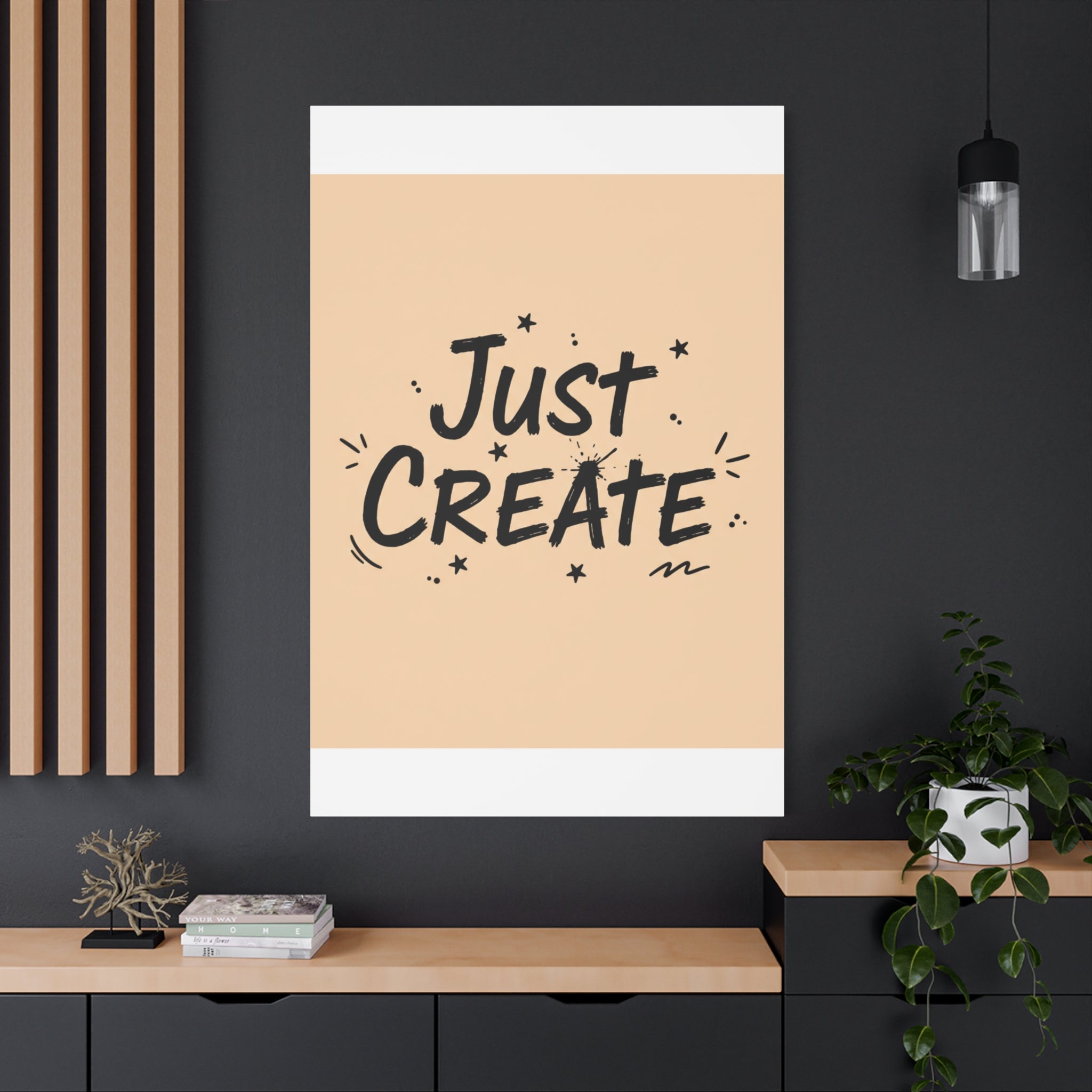 Just Create marker scribble art Canvas | Handwritten marker aesthetic
