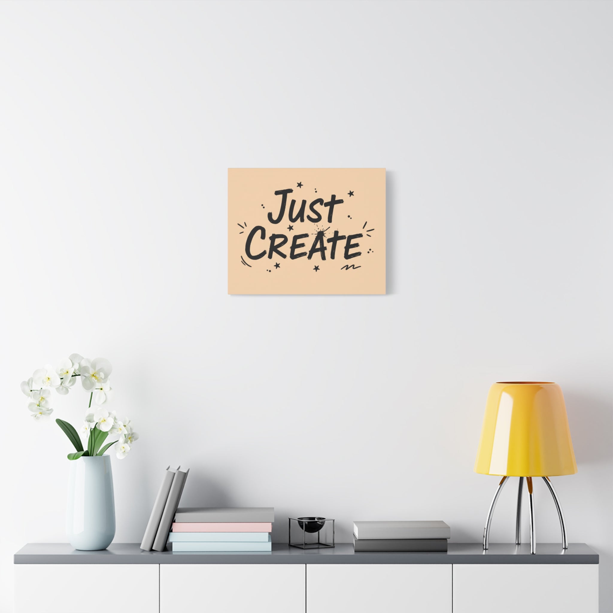Just Create marker scribble art Canvas | Handwritten marker aesthetic