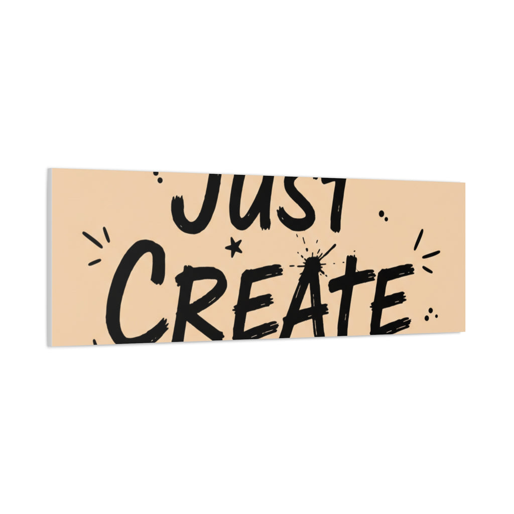 Just Create marker scribble art Canvas | Handwritten marker aesthetic