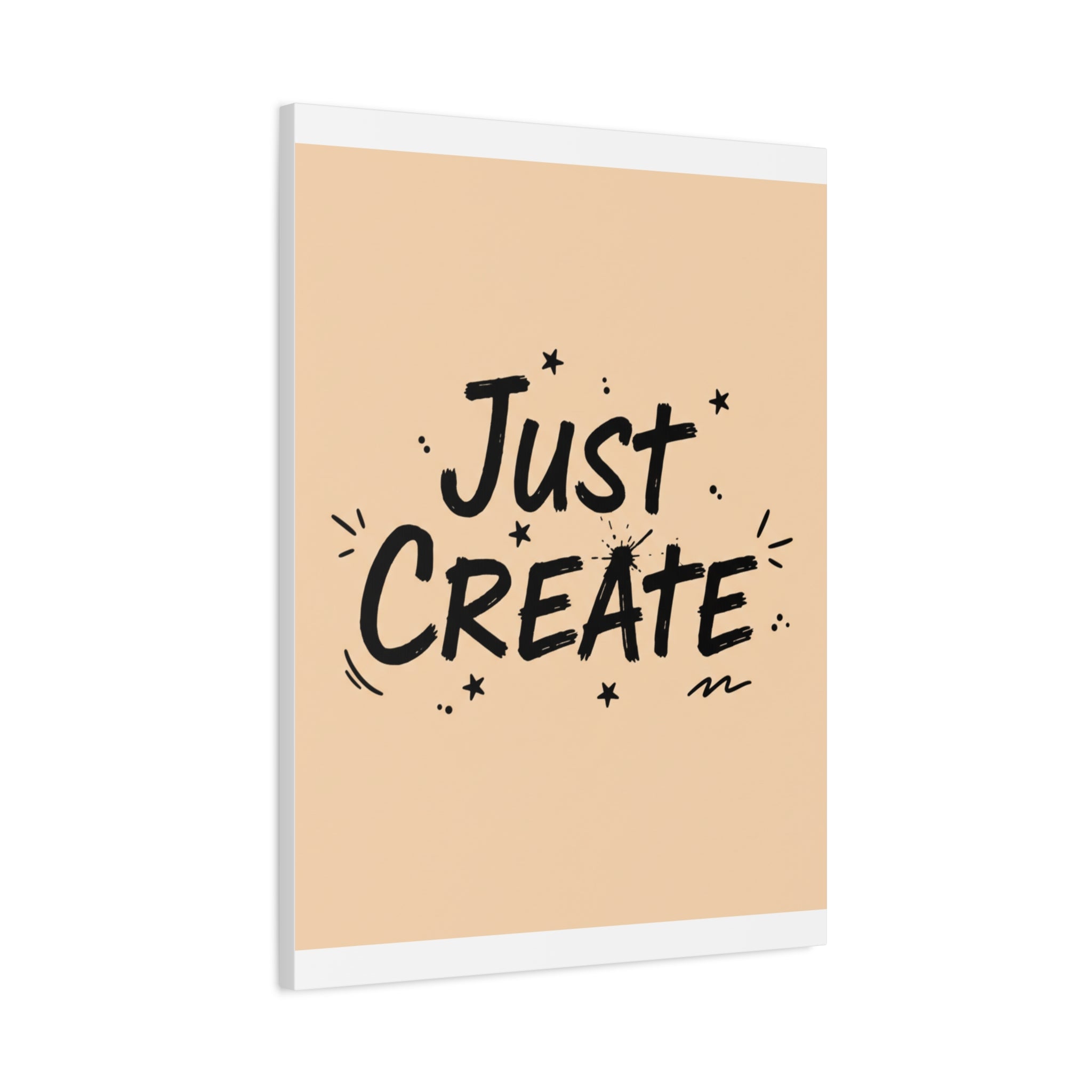 Just Create marker scribble art Canvas | Handwritten marker aesthetic