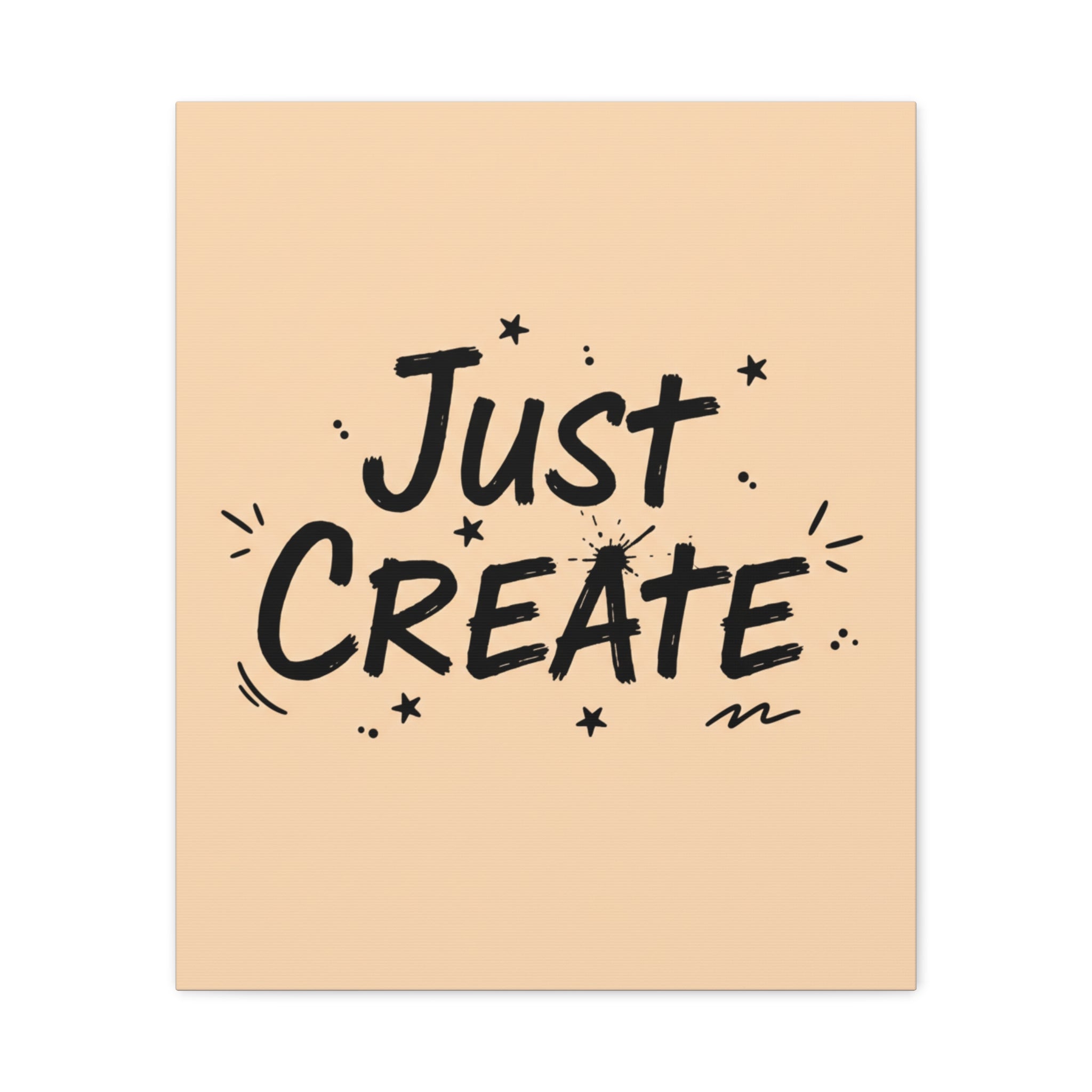Just Create marker scribble art Canvas | Handwritten marker aesthetic