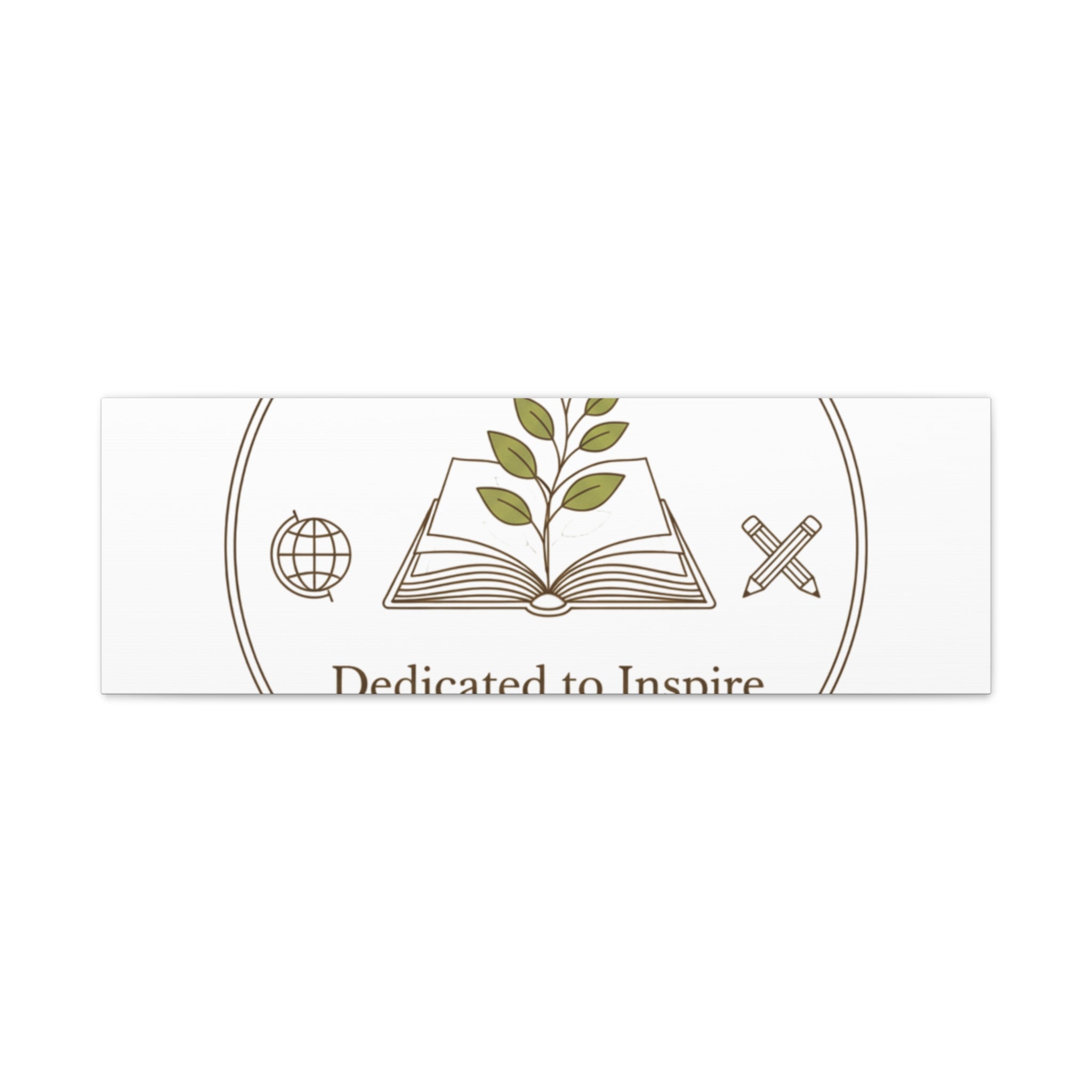 Dedicated to Inspire Canvas | Minimalist Teacher Decor, Educator Pride