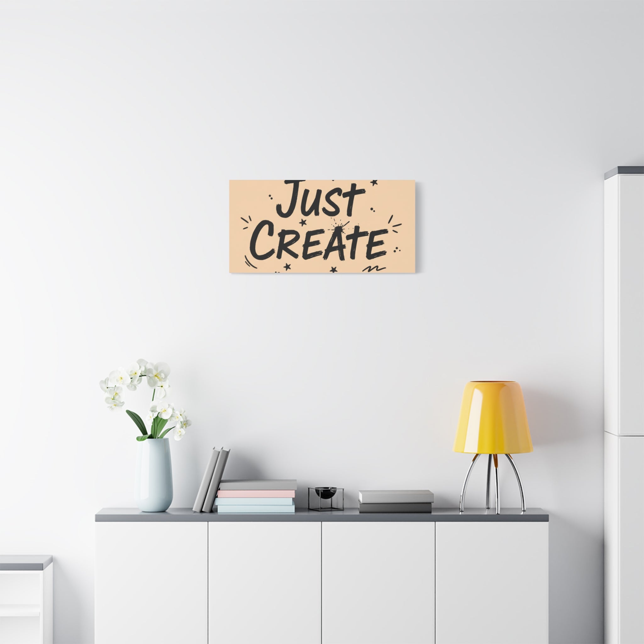Just Create marker scribble art Canvas | Handwritten marker aesthetic