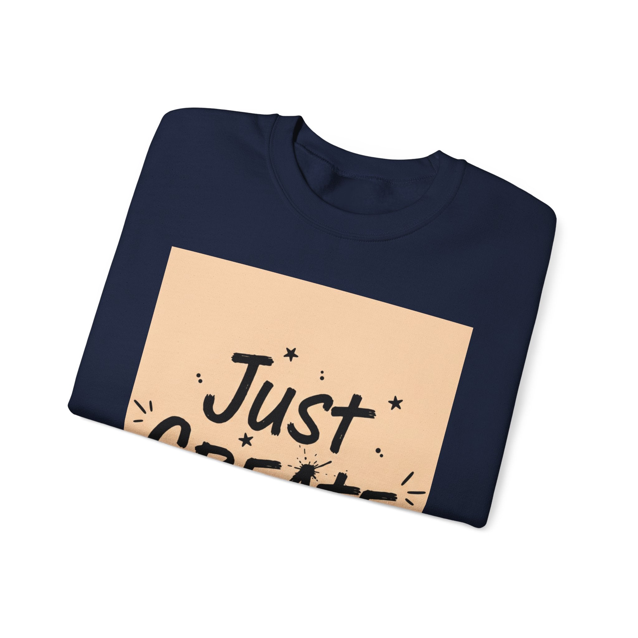 Just Create marker scribble sweatshirt | handwritten font art, doodle quote