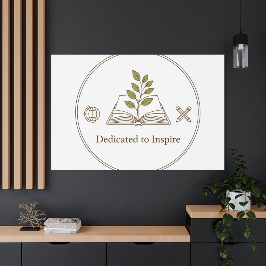 Dedicated to Inspire Canvas | Minimalist Teacher Decor, Educator Pride