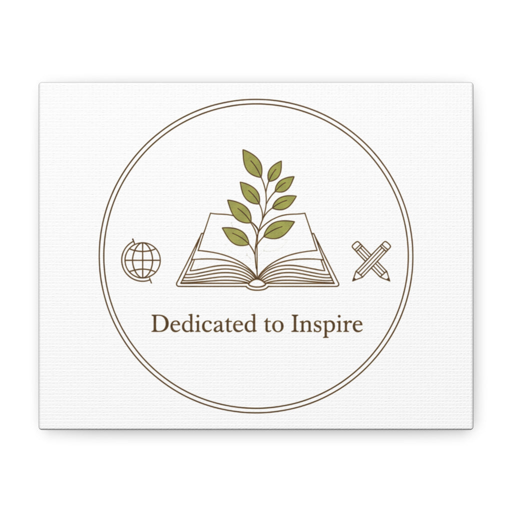 Dedicated to Inspire Canvas | Minimalist Teacher Decor, Educator Pride