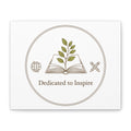 Dedicated to Inspire Canvas | Minimalist Teacher Decor, Educator Pride