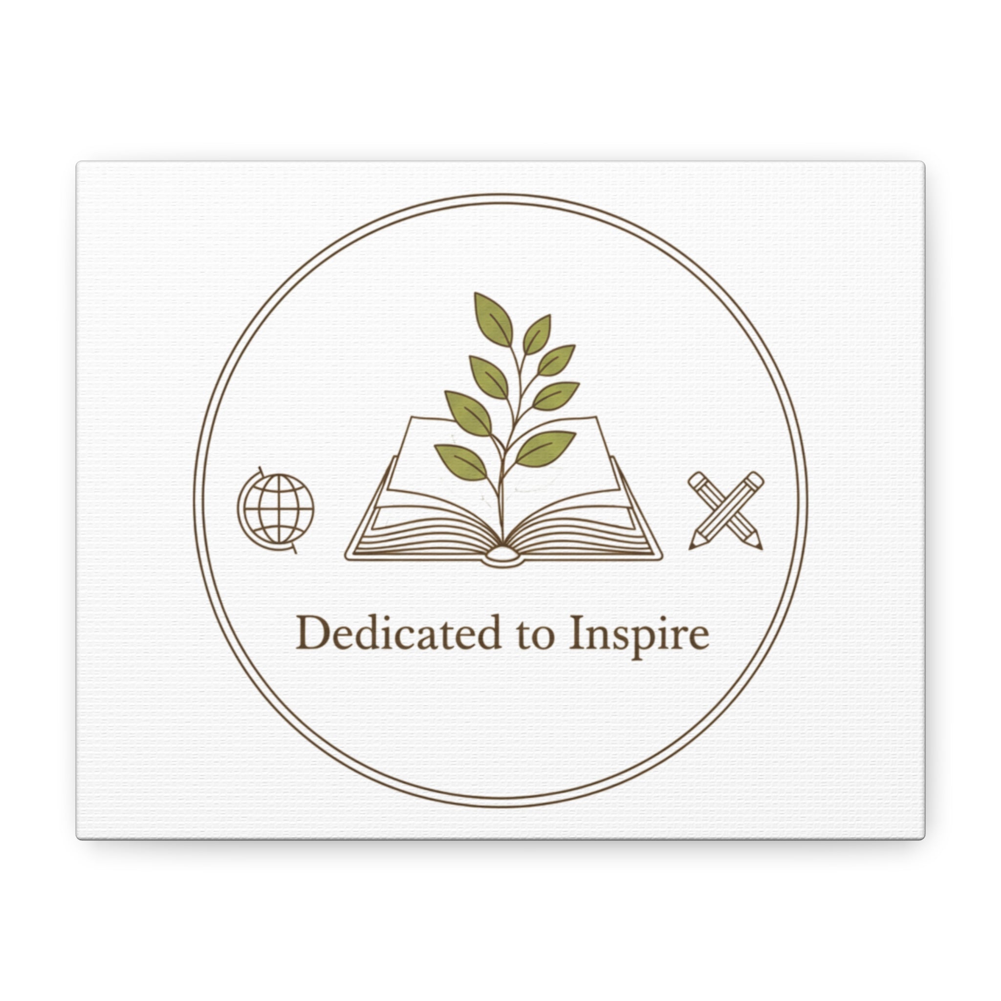 Dedicated to Inspire Canvas | Minimalist Teacher Decor, Educator Pride