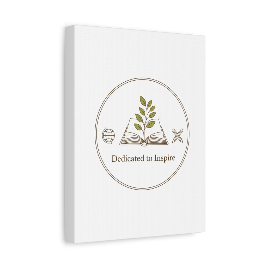 Dedicated to Inspire Canvas | Minimalist Teacher Decor, Educator Pride