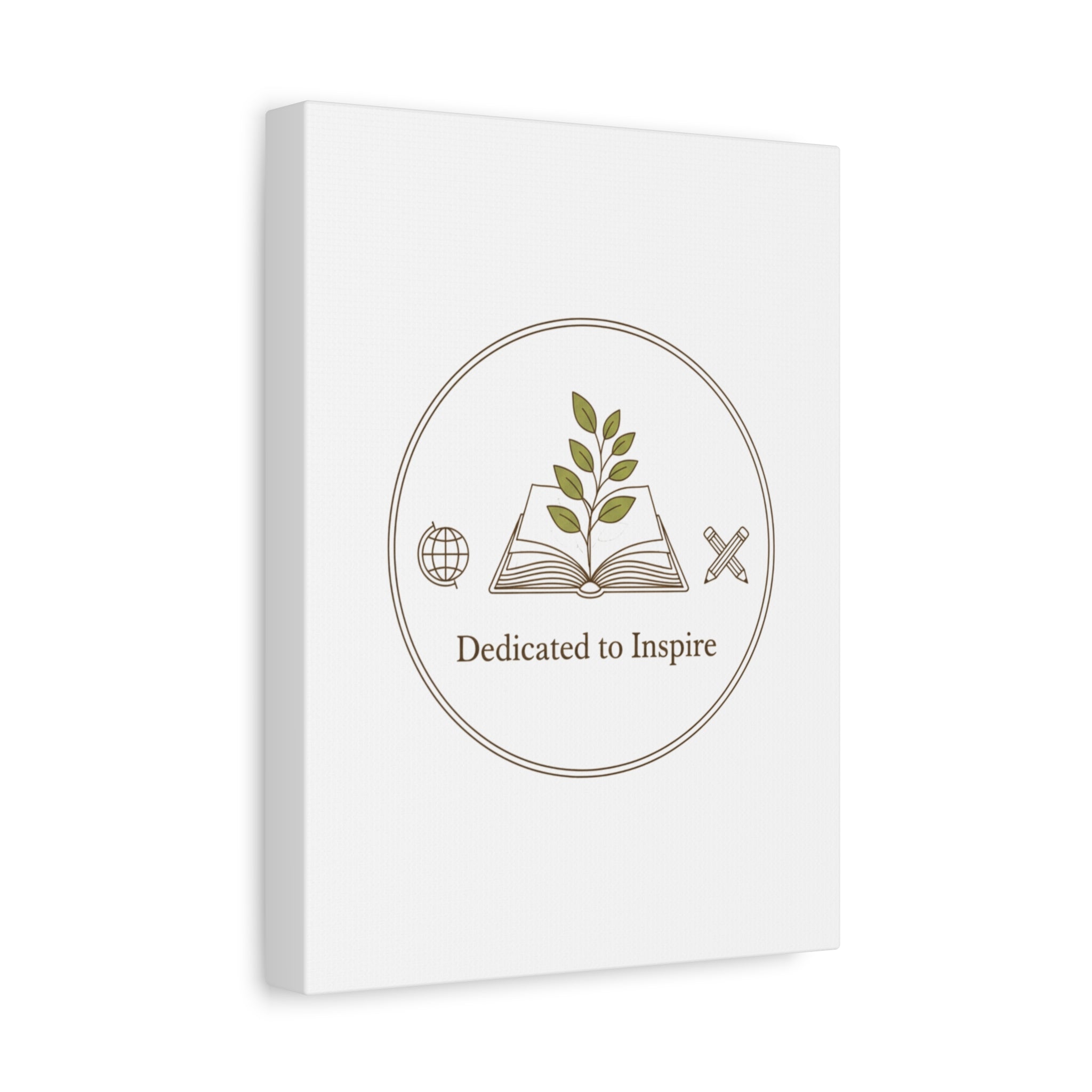 Dedicated to Inspire Canvas | Minimalist Teacher Decor, Educator Pride