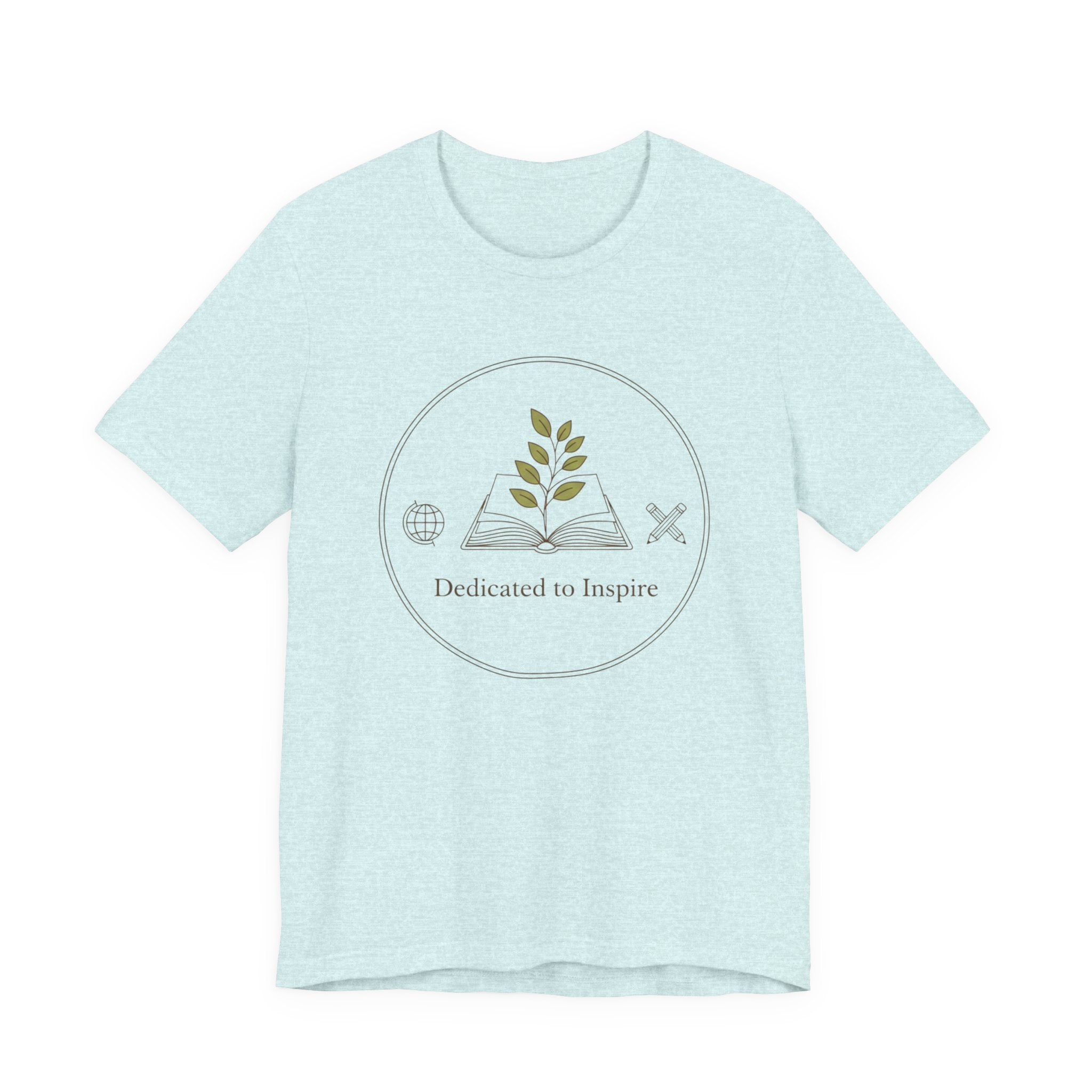 Dedicated to Inspire Tee | modern teacher shirt, minimalist educator pride