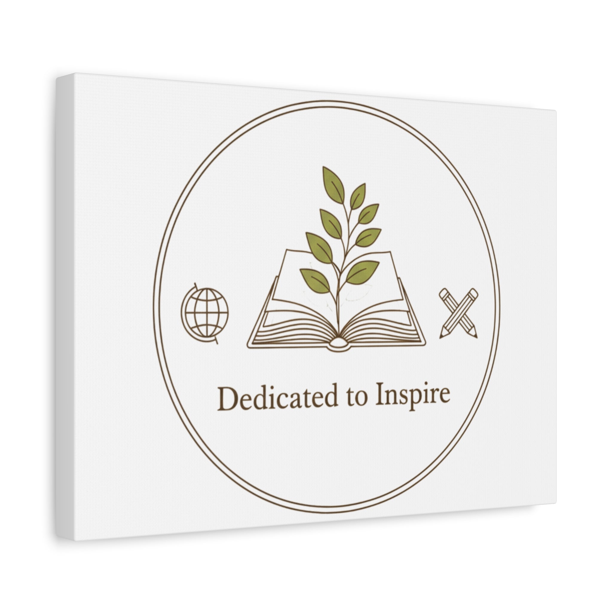 Dedicated to Inspire Canvas | Minimalist Teacher Decor, Educator Pride