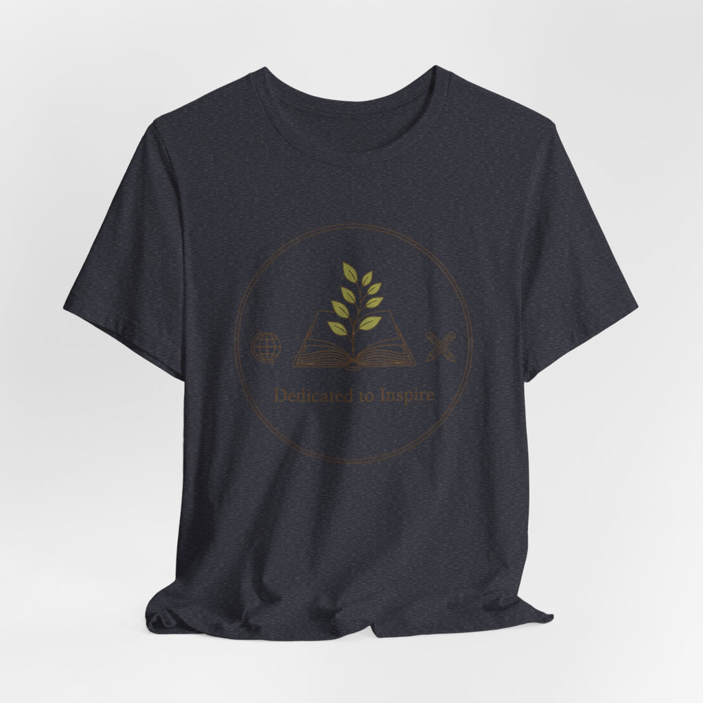 Dedicated to Inspire Tee | modern teacher shirt, minimalist educator pride