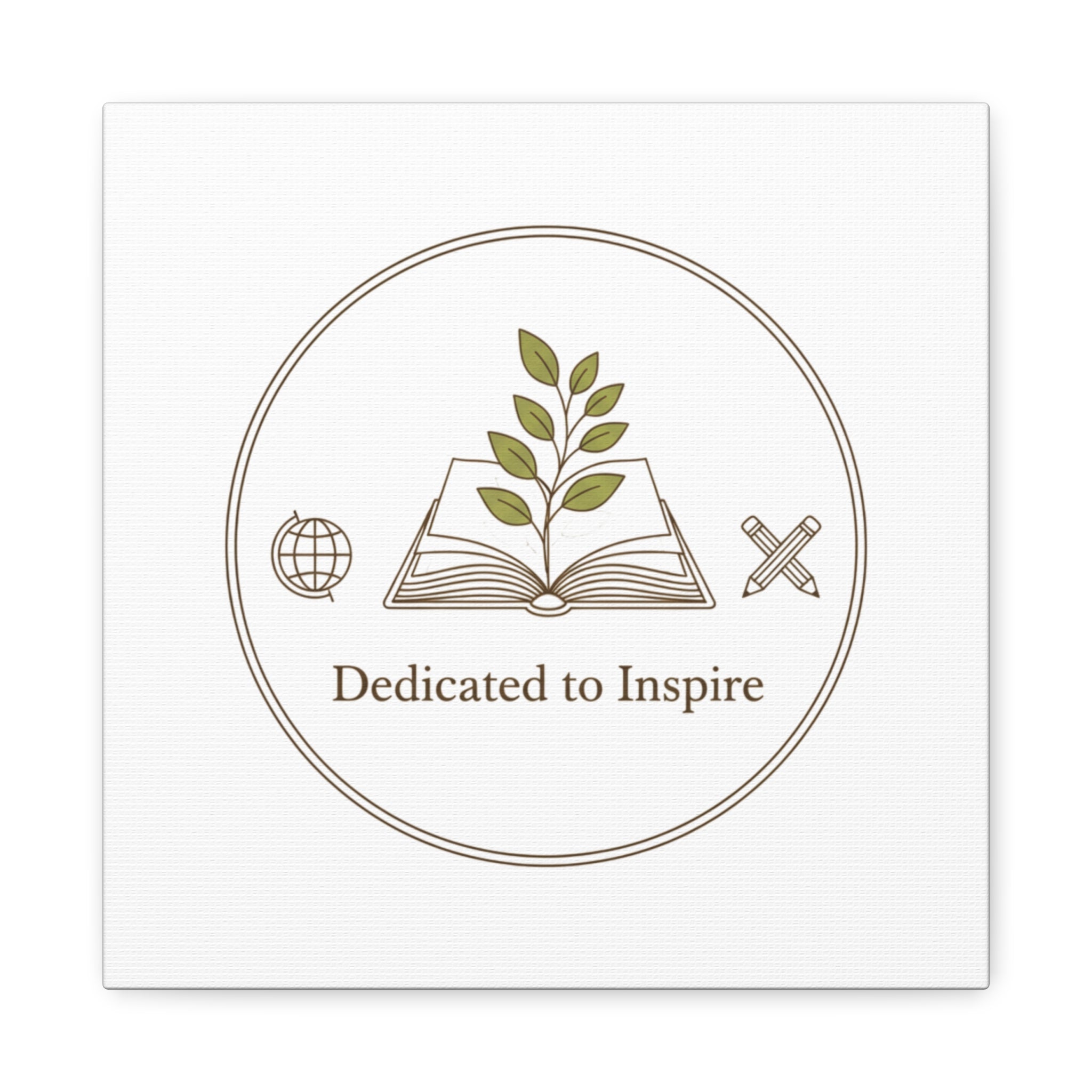 Dedicated to Inspire Canvas | Minimalist Teacher Decor, Educator Pride