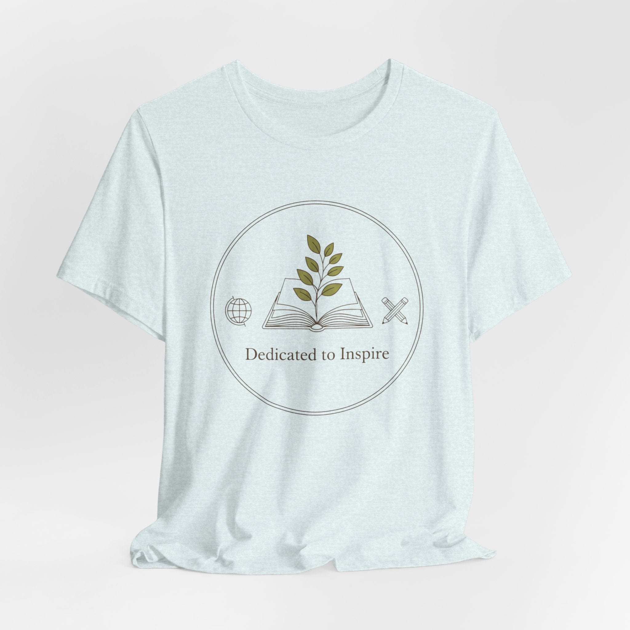 Dedicated to Inspire Tee | modern teacher shirt, minimalist educator pride