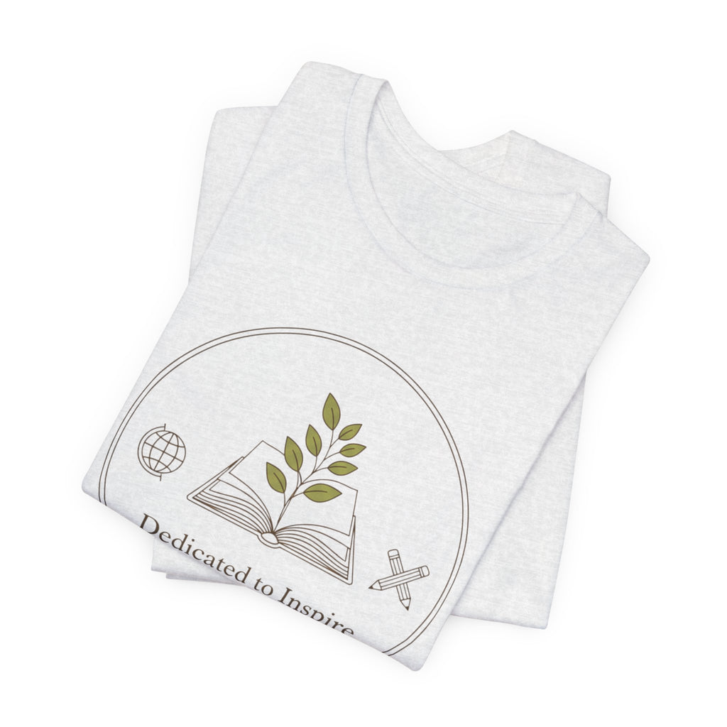 Dedicated to Inspire Tee | modern teacher shirt, minimalist educator pride