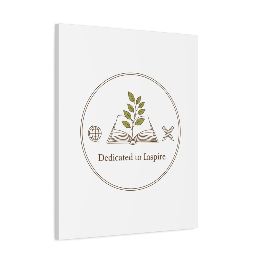 Dedicated to Inspire Canvas | Minimalist Teacher Decor, Educator Pride