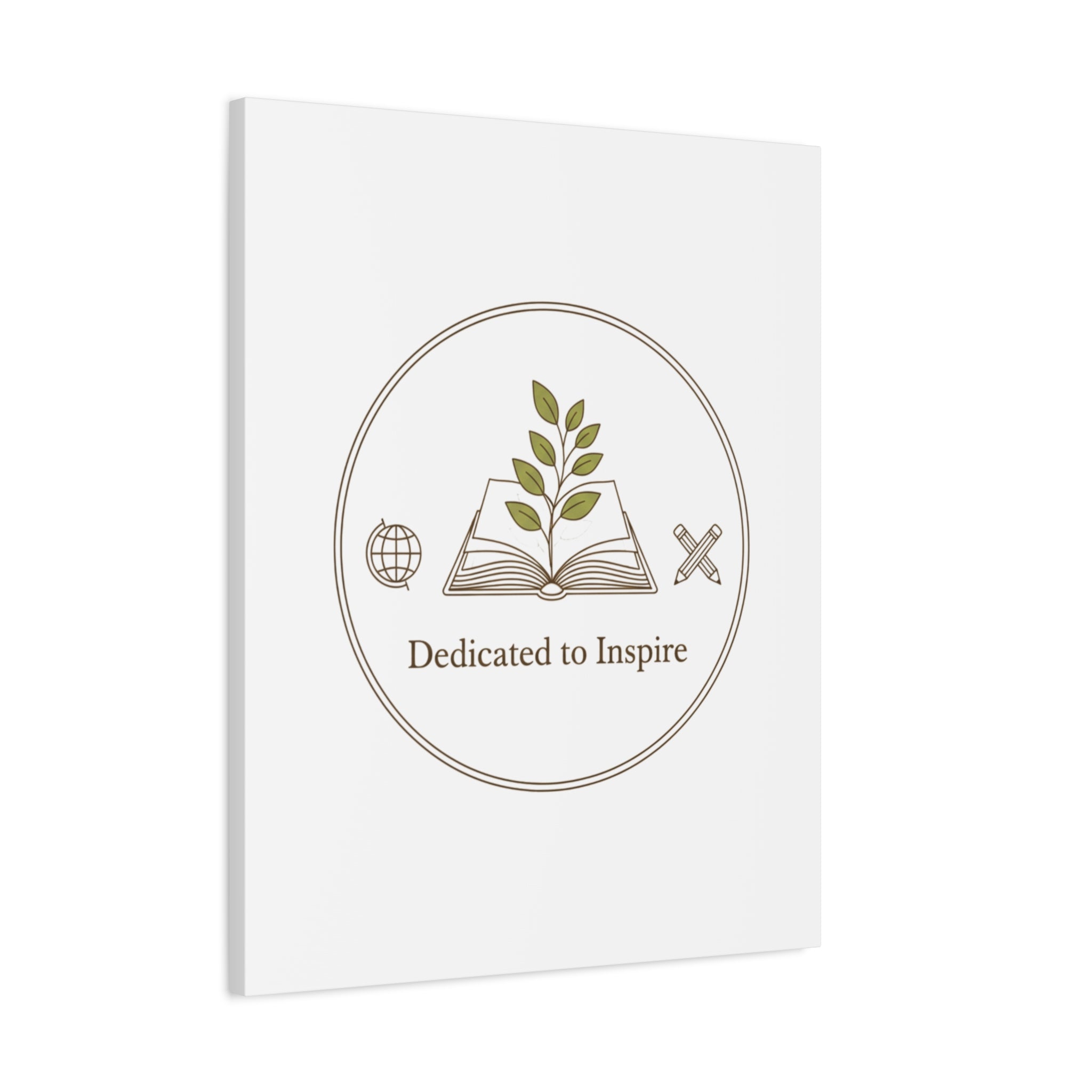 Dedicated to Inspire Canvas | Minimalist Teacher Decor, Educator Pride