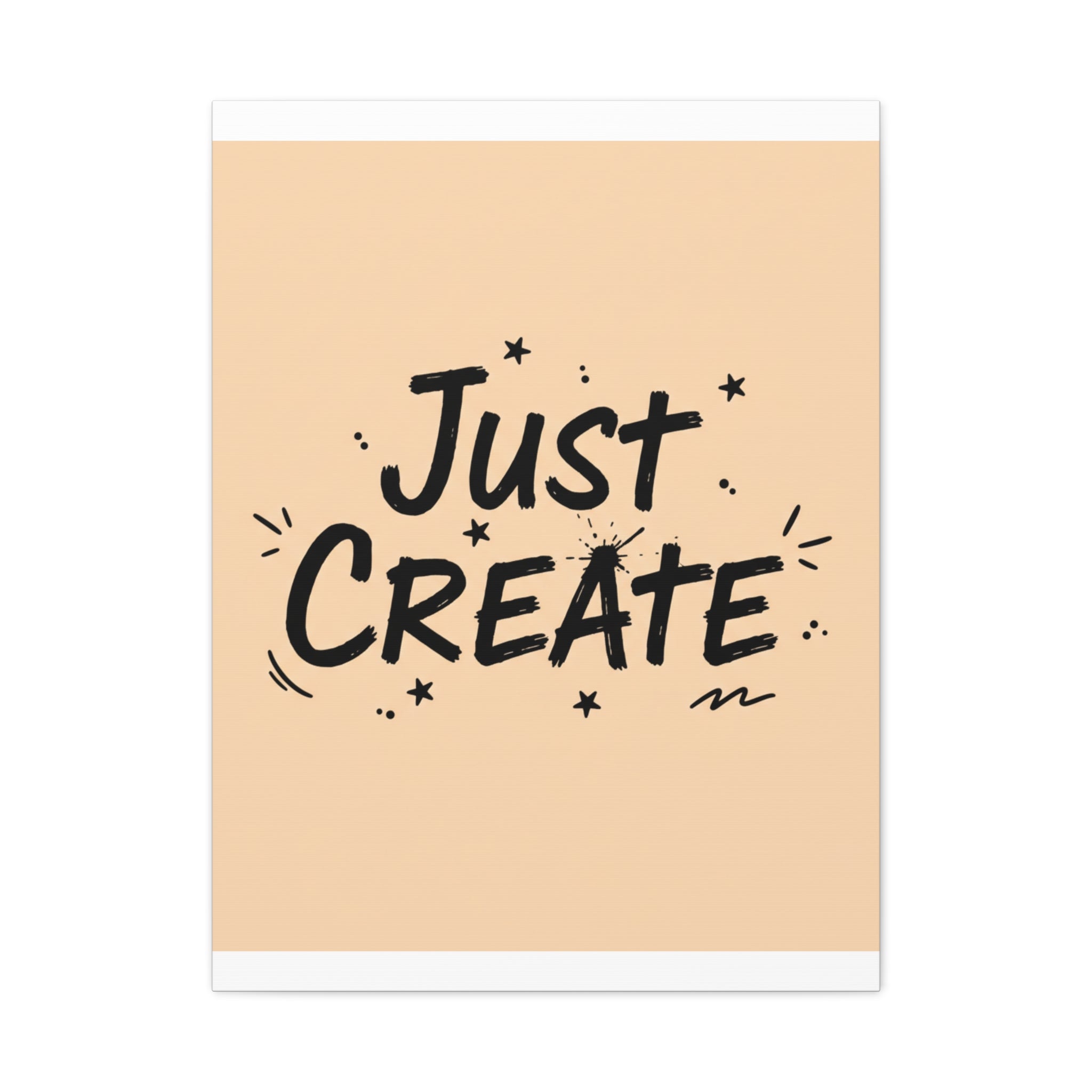Just Create marker scribble art Canvas | Handwritten marker aesthetic