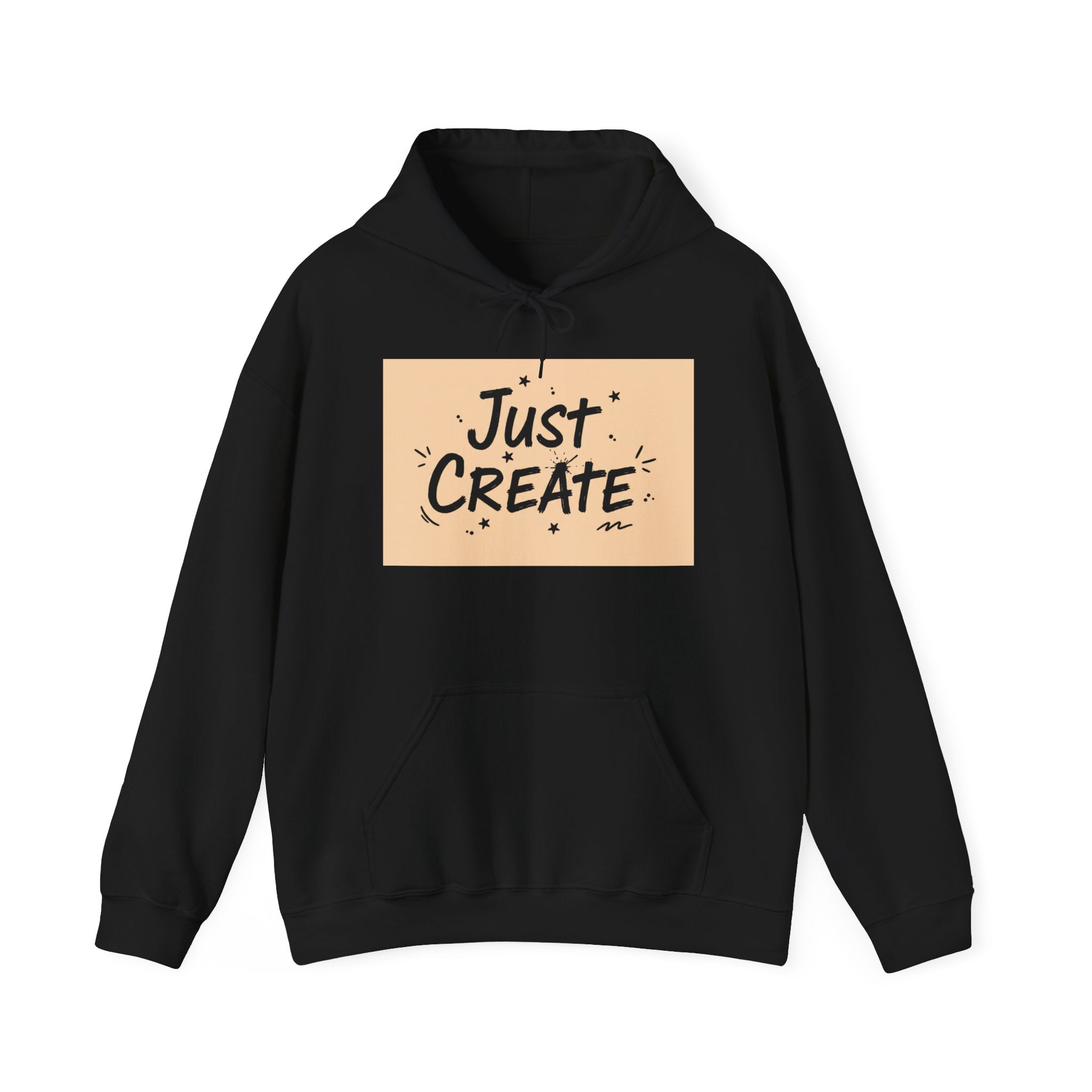 Just Create handwritten marker hoodie | doodle quote, marker scribble design